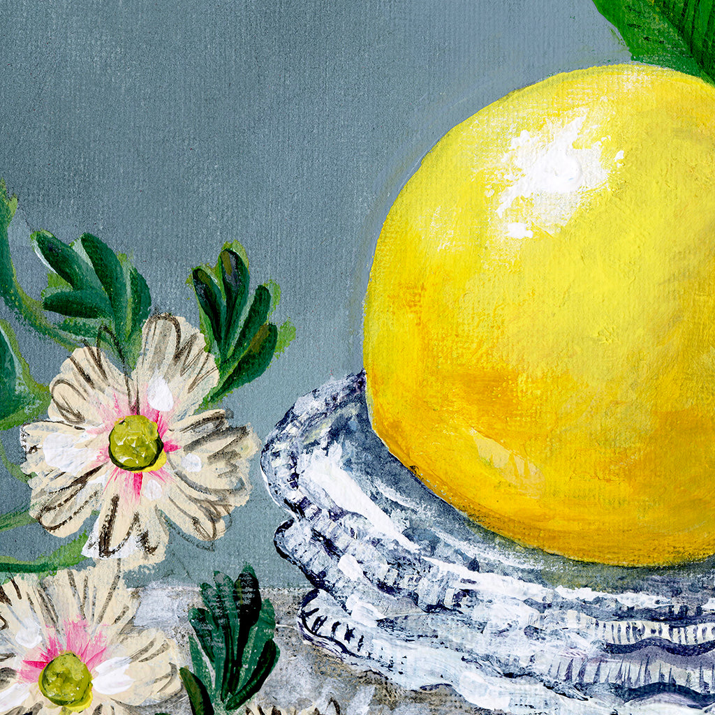 lemons still life canvas