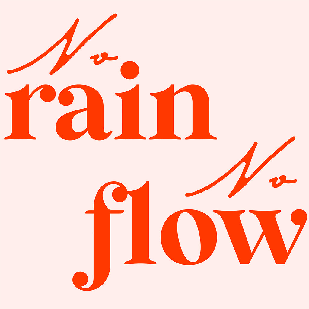 No Rain, No Flowers | Red | Art Print