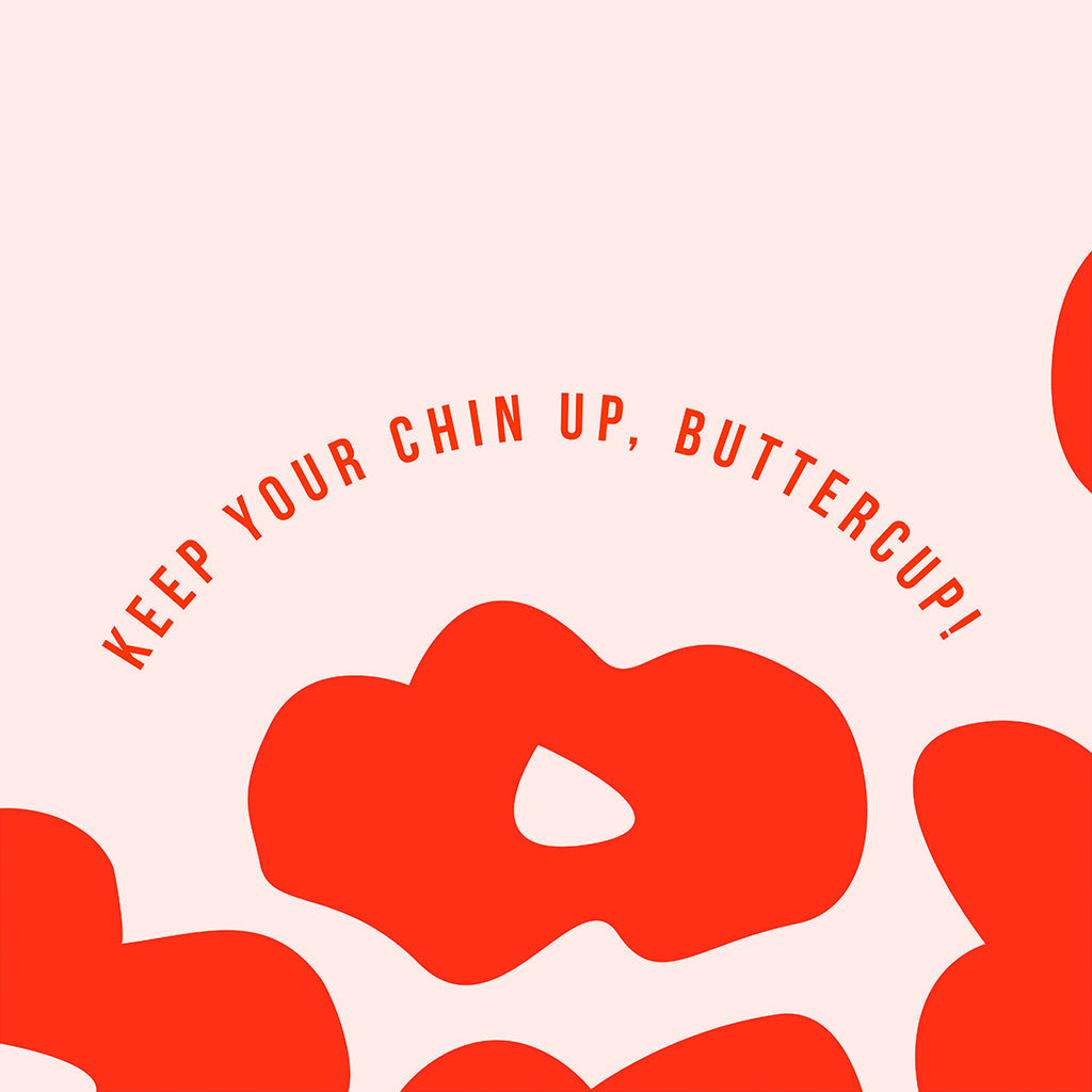 No Rain, No Flowers | Red | Art Print