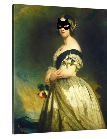 Queen Victoria & Her Cat Mask