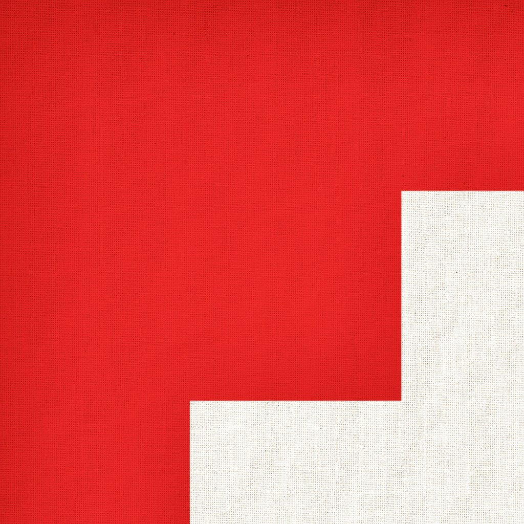 Swiss Cross Canvas Wall Art. Square