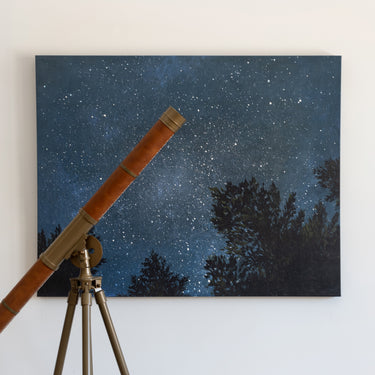 Looking Up at the Night Sky | Canvas