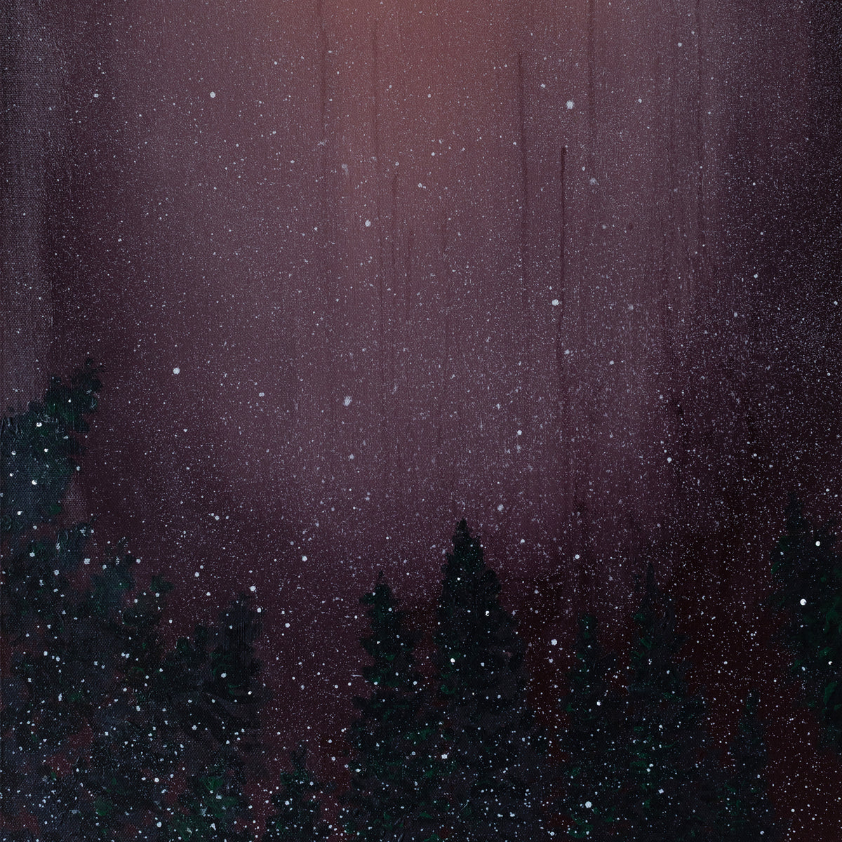 Midnight Snowfall Luxe Art Print