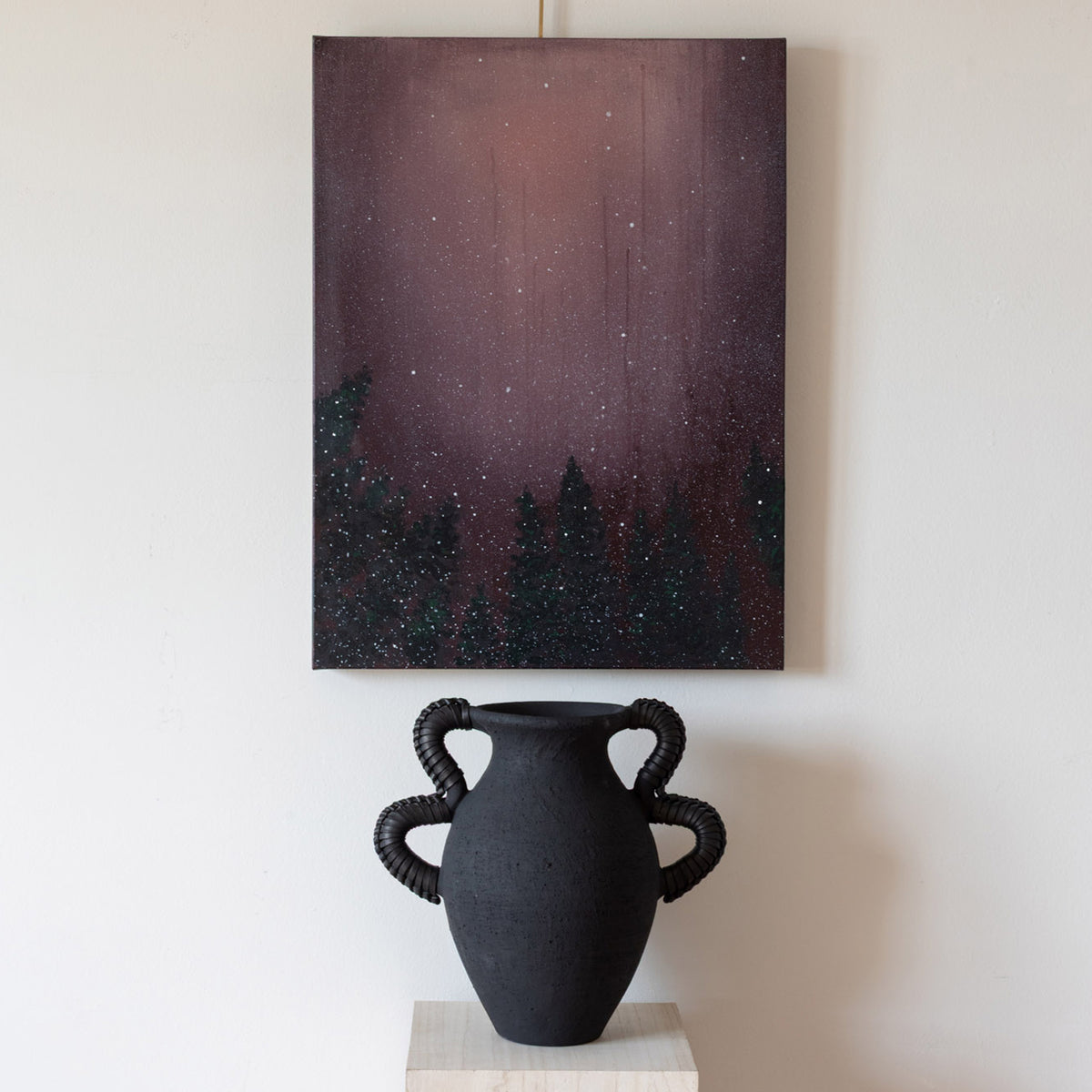Midnight Snowfall Canvas Wall Art