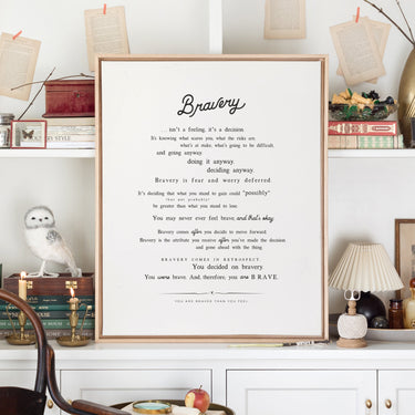 Bravery Manifesto | Alabaster | Canvas