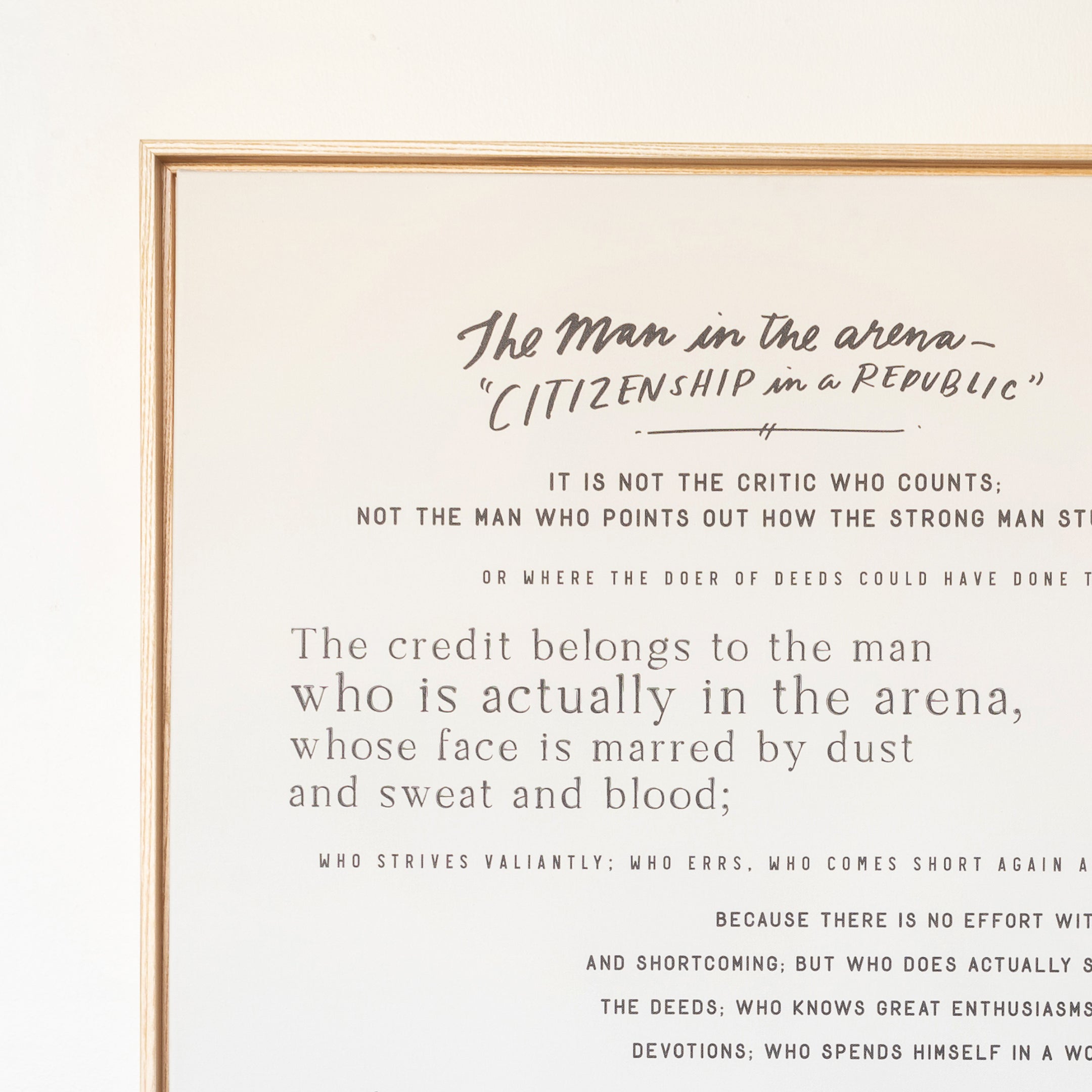 Man In The Arena | Canvas