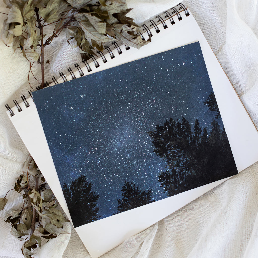 Looking Up at the Night Sky | Canvas