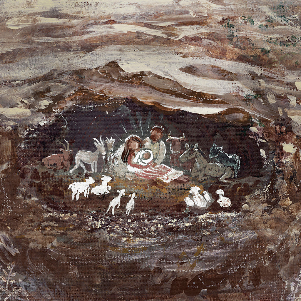 Cozy Nativity Luxe Art Print