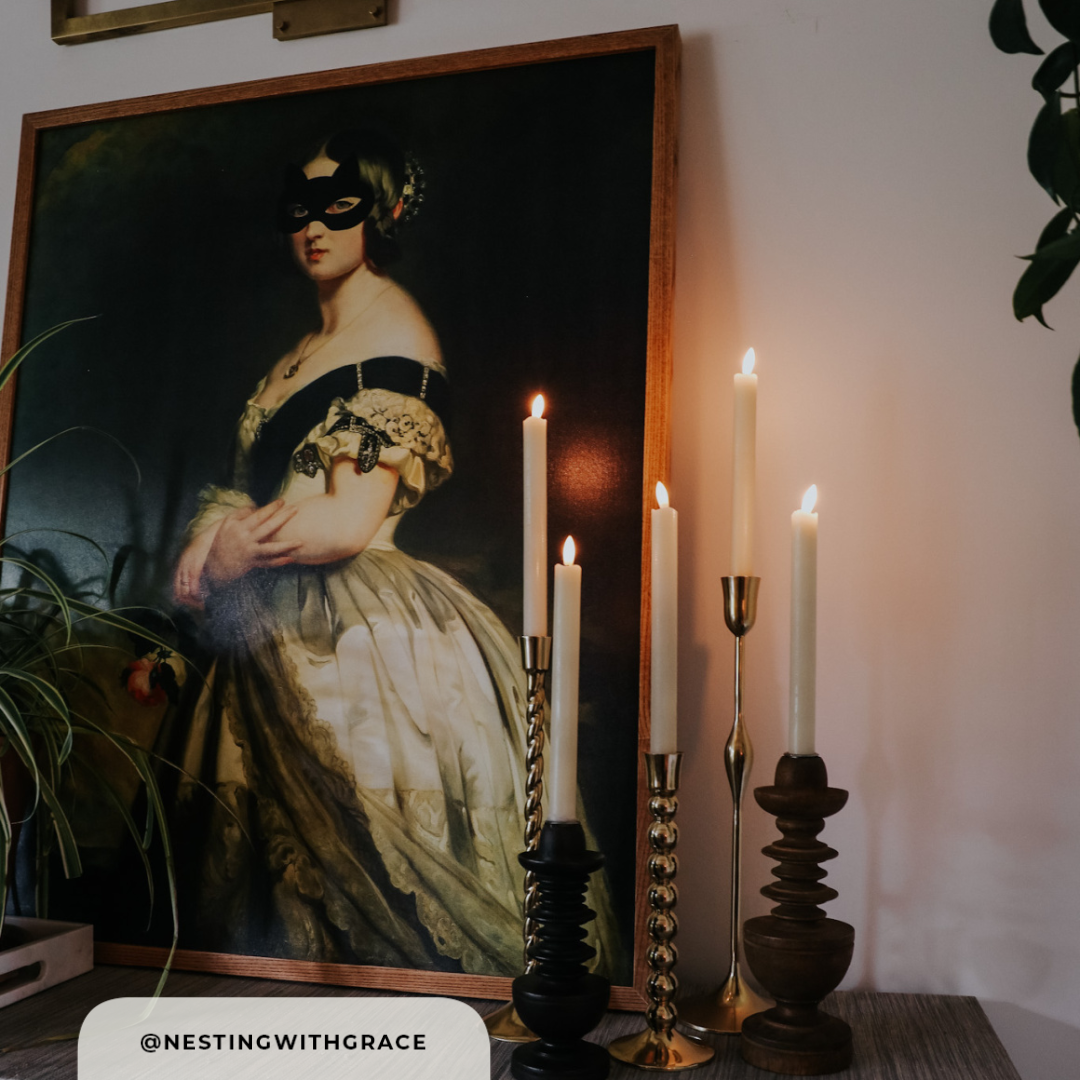 Queen Victoria and Her Cat Mask | Canvas