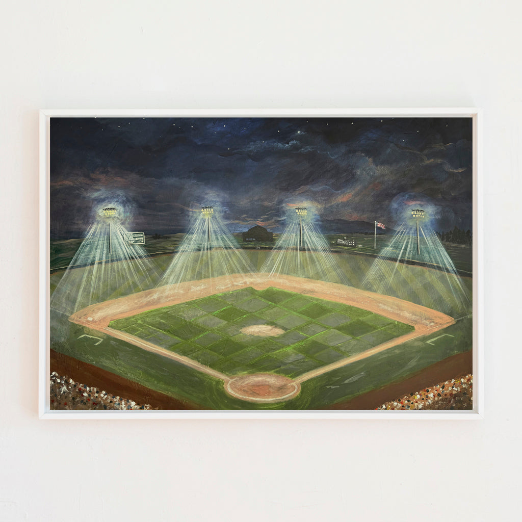 Night Game Canvas Wall Art . Rectangle
