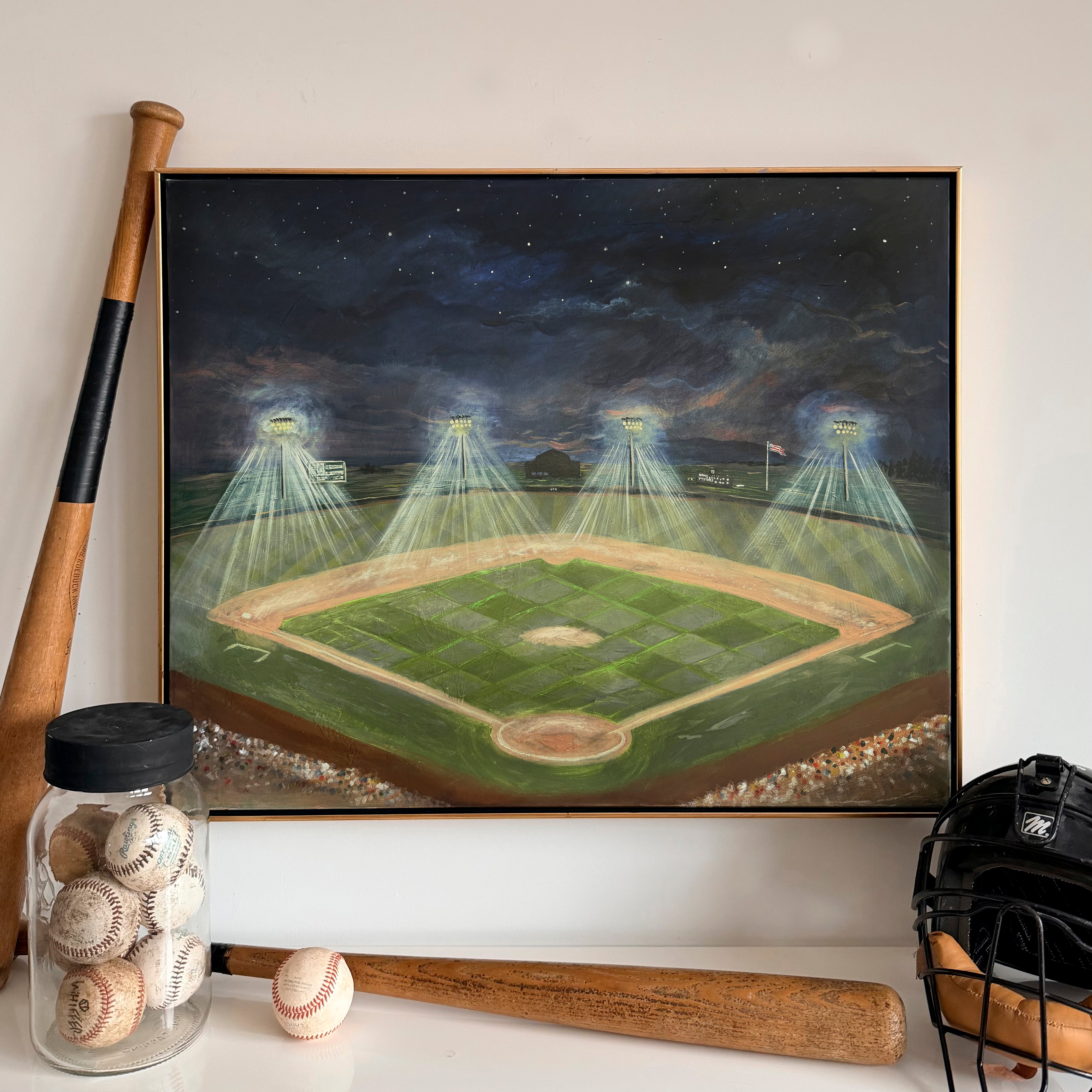 Night Game Canvas Wall Art