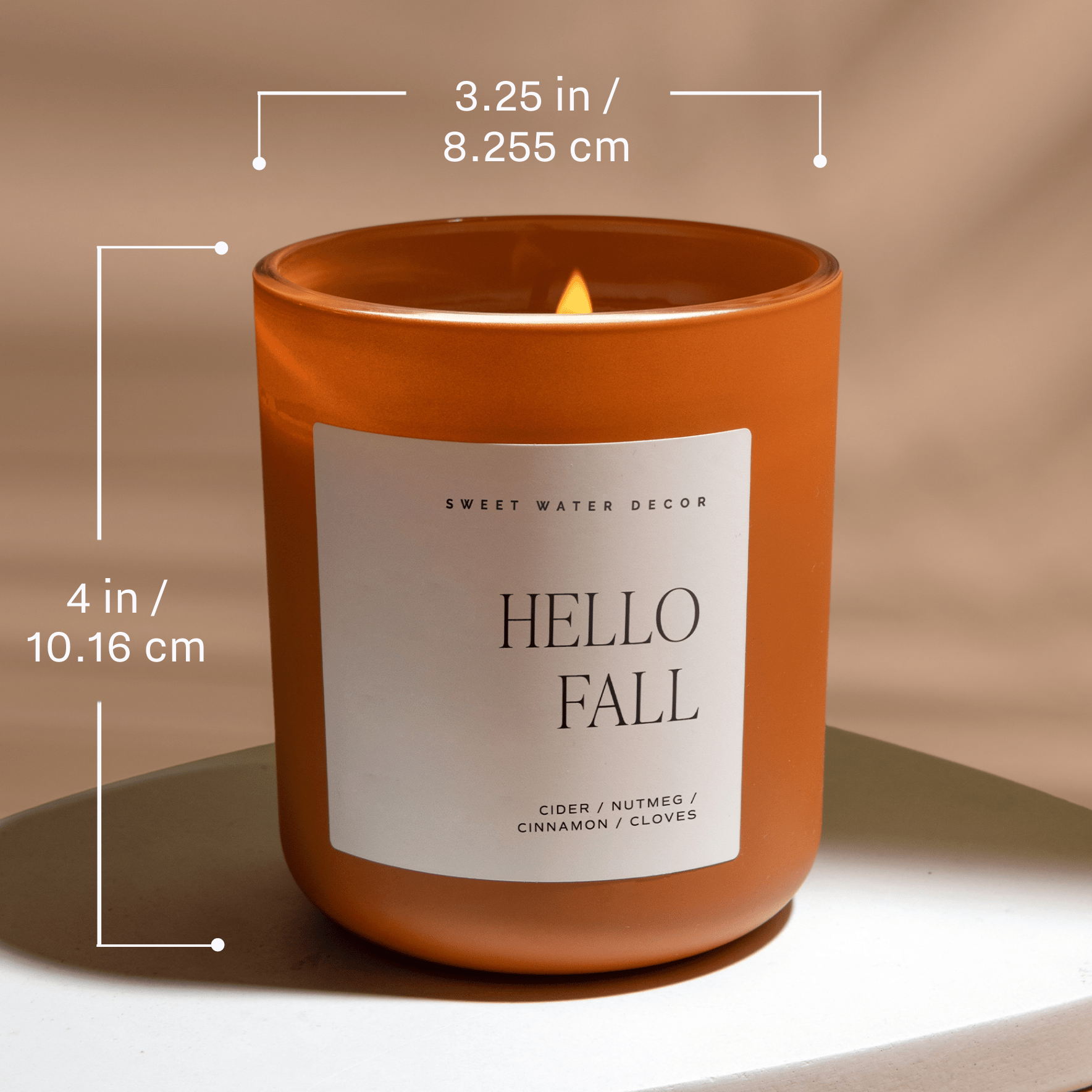 Pumpkin Spice Soy Candle (15oz Orange Matte Jar)