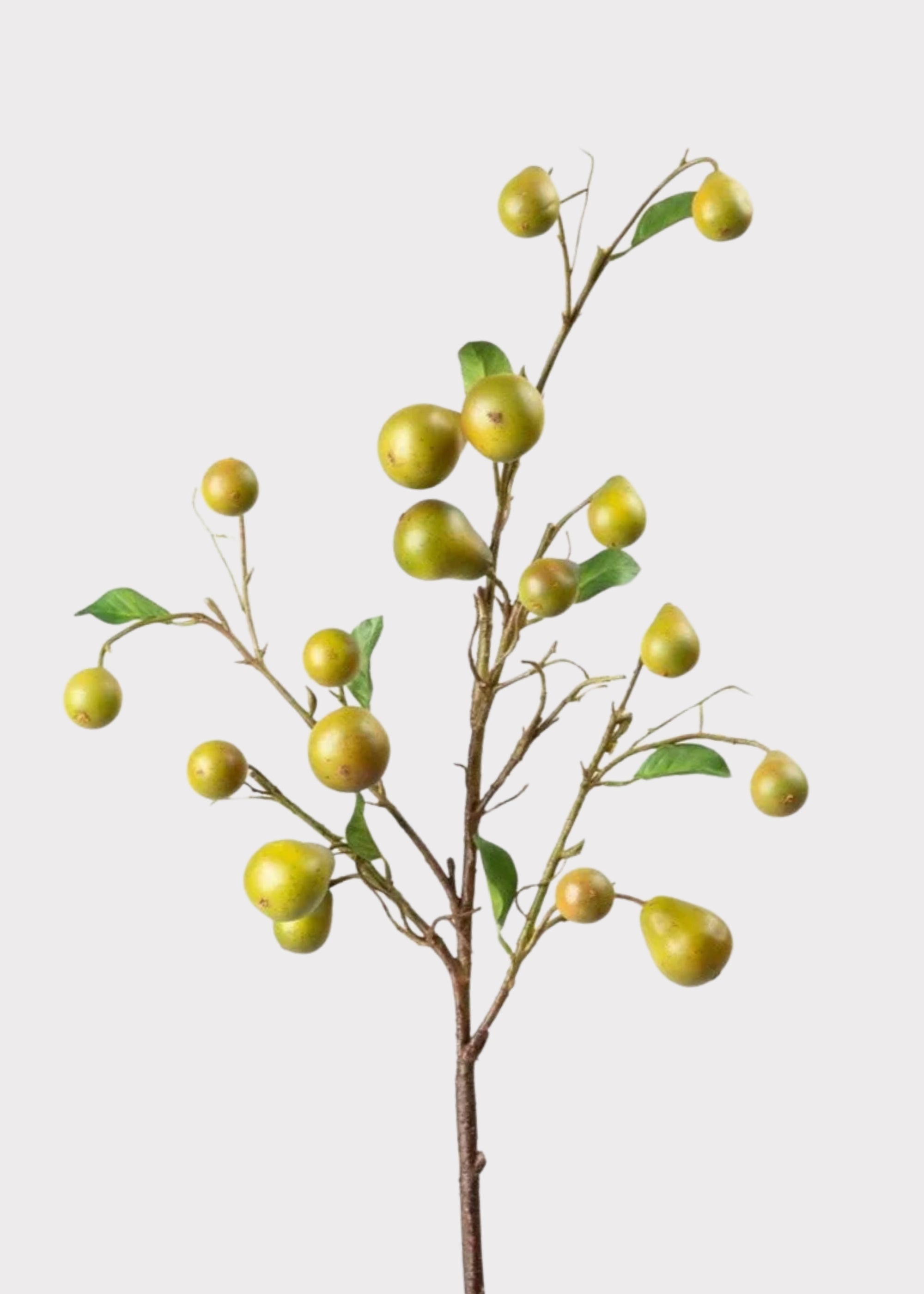 Faux Pear Fruit Branch - 39"