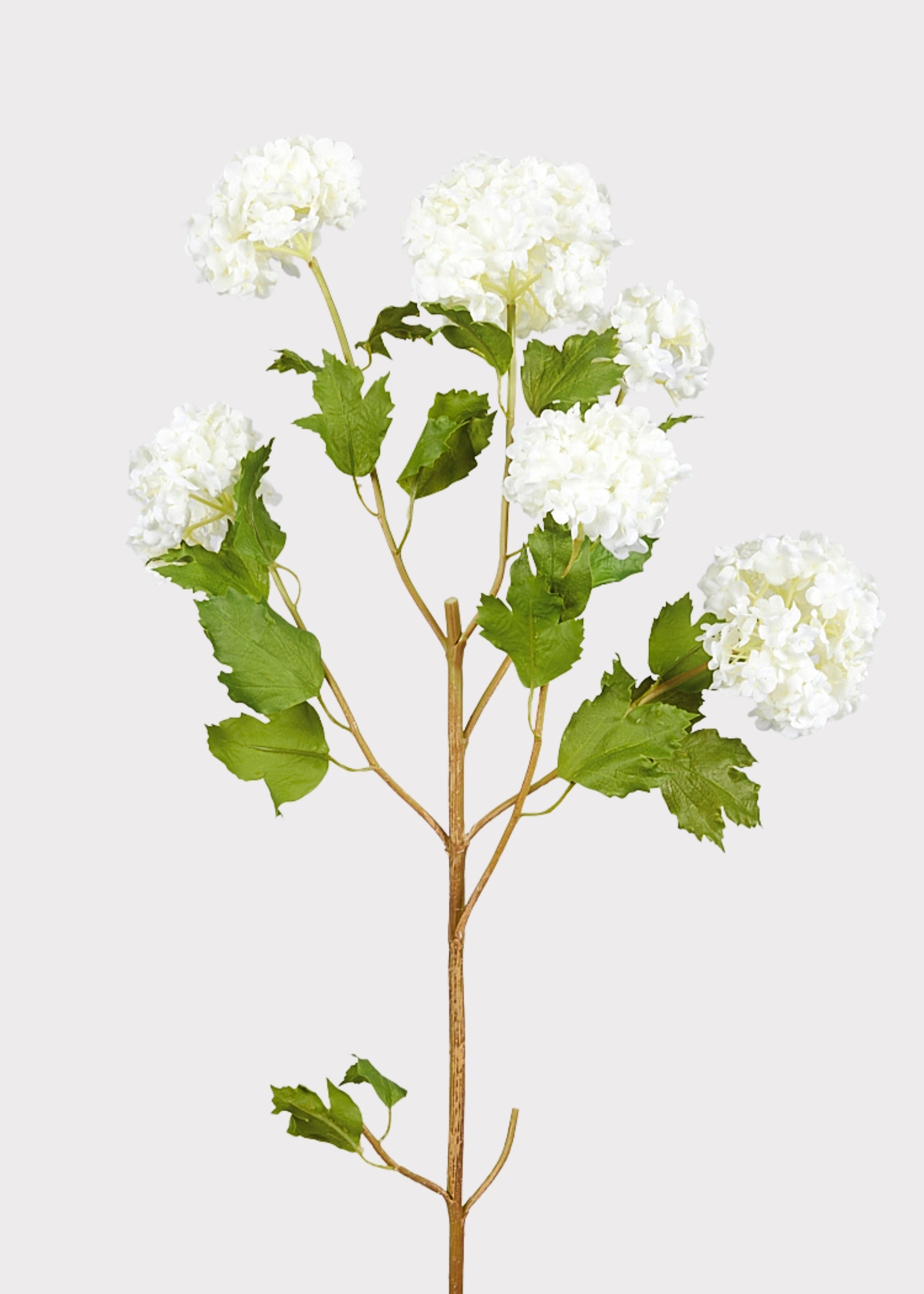 Faux Snowball Hydrangea in Crisp White - 43.5"