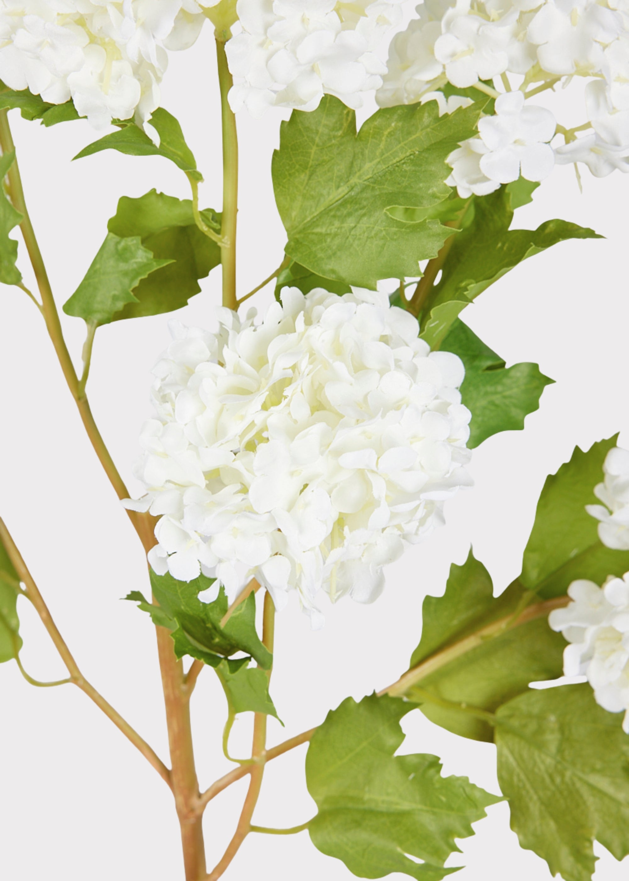 Faux Snowball Hydrangea in Crisp White - 43.5"