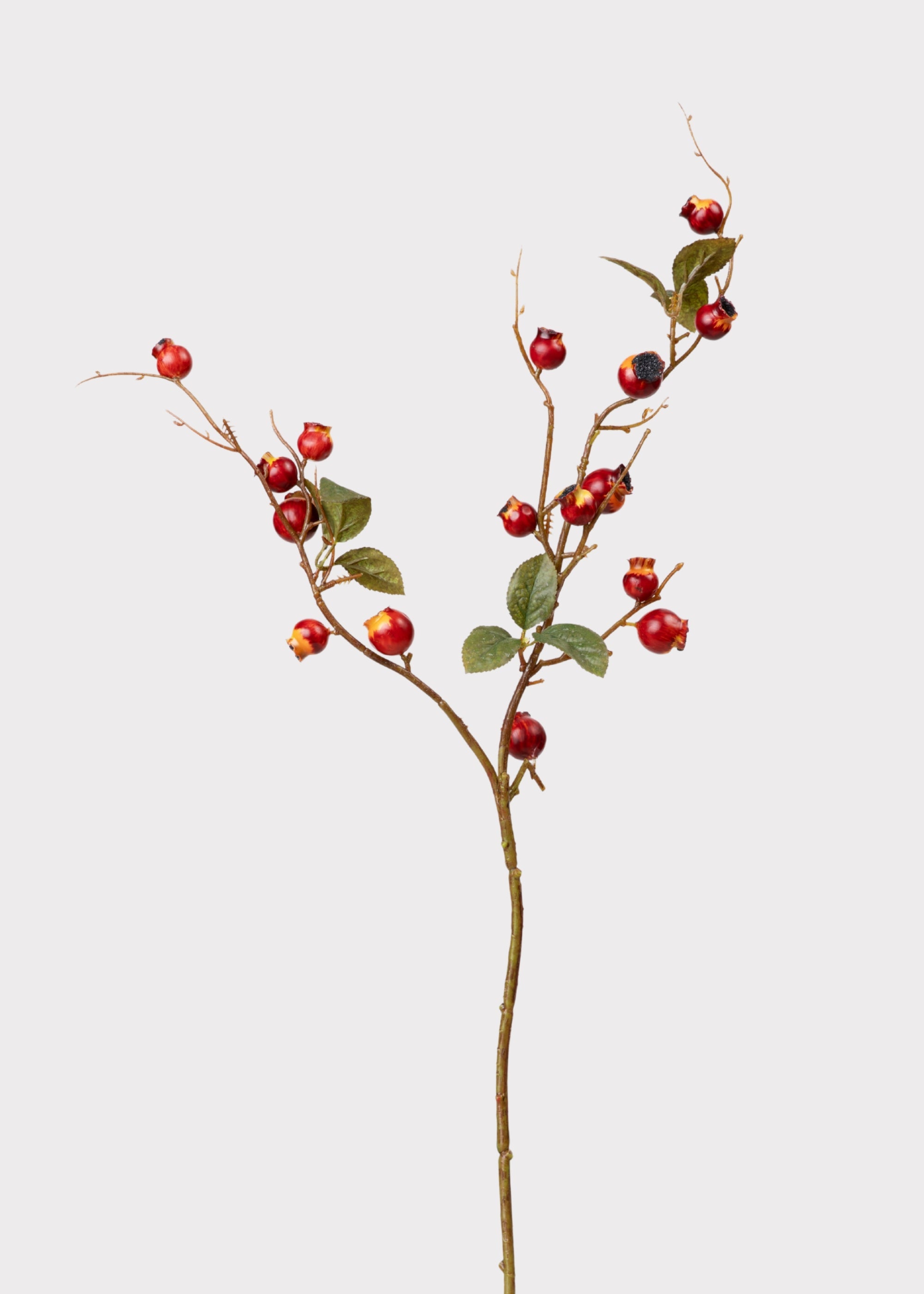 Artificial Crabapple Berry Branch - 30"