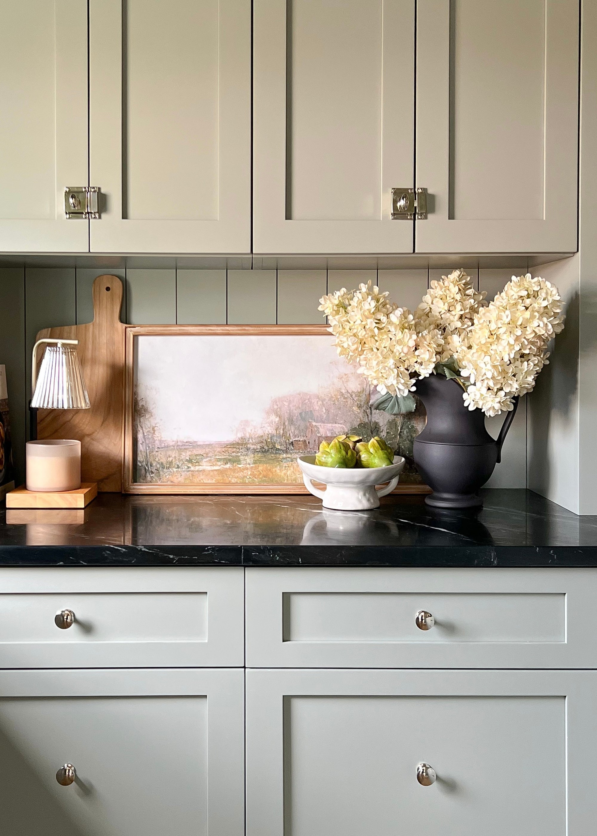 SAVE - Large Deluxe Faux Dried Cone Hydrangea in Parchment