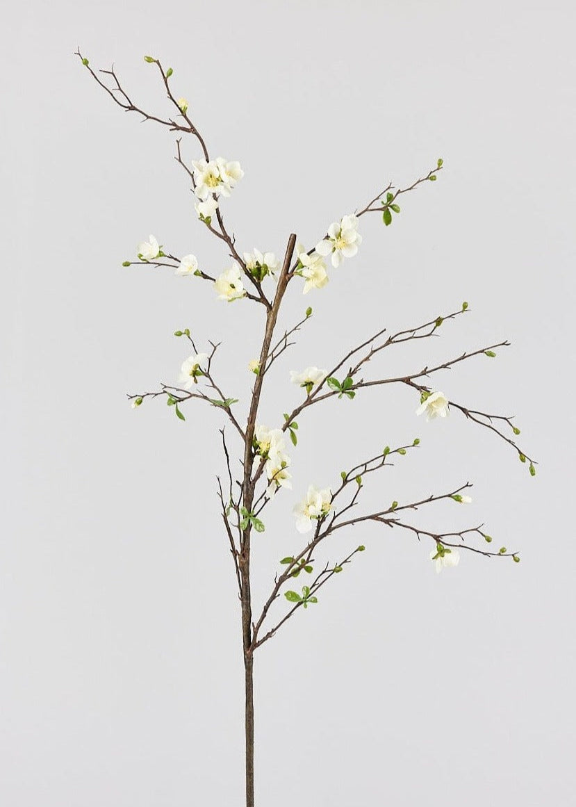 Premium Artificial Flowers  - Cream Artificial Blossom Branch - 57"