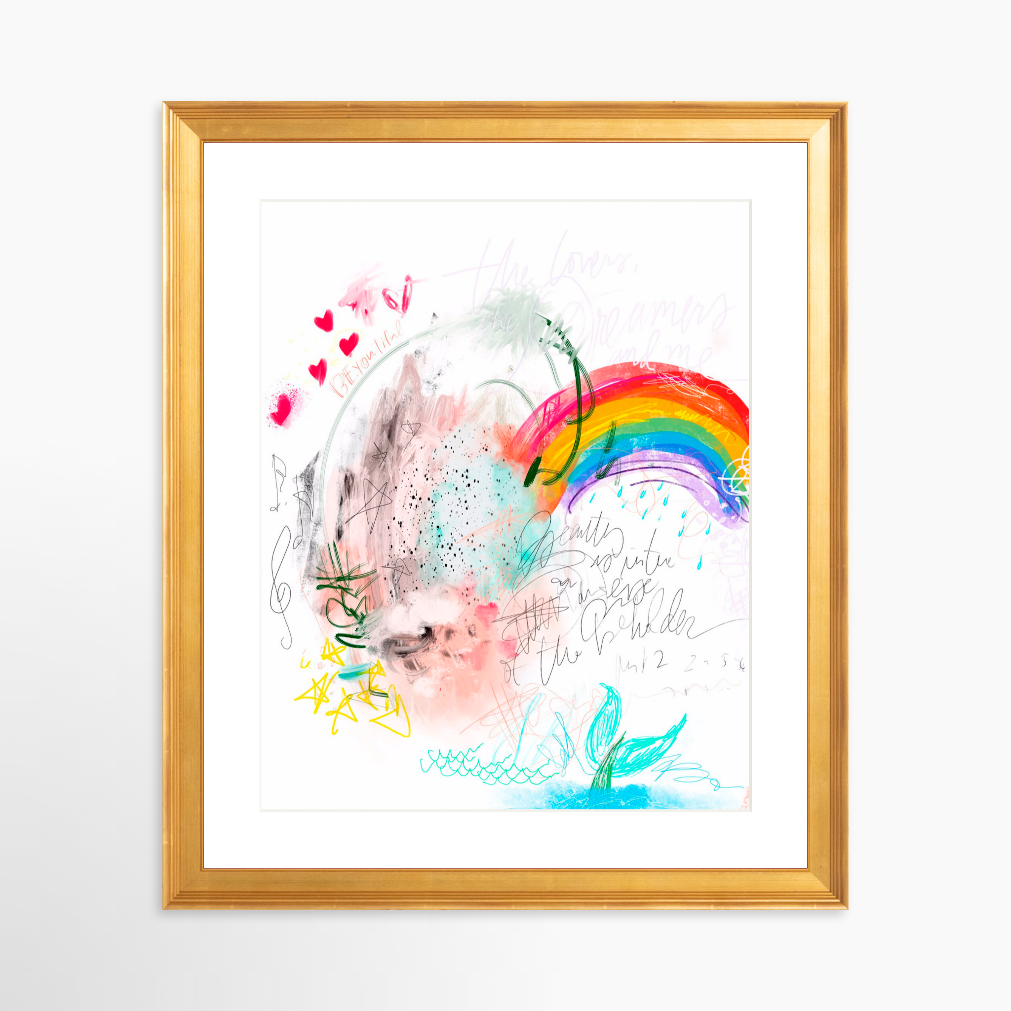 24x30 / Certificate Gold Frame + White Mat