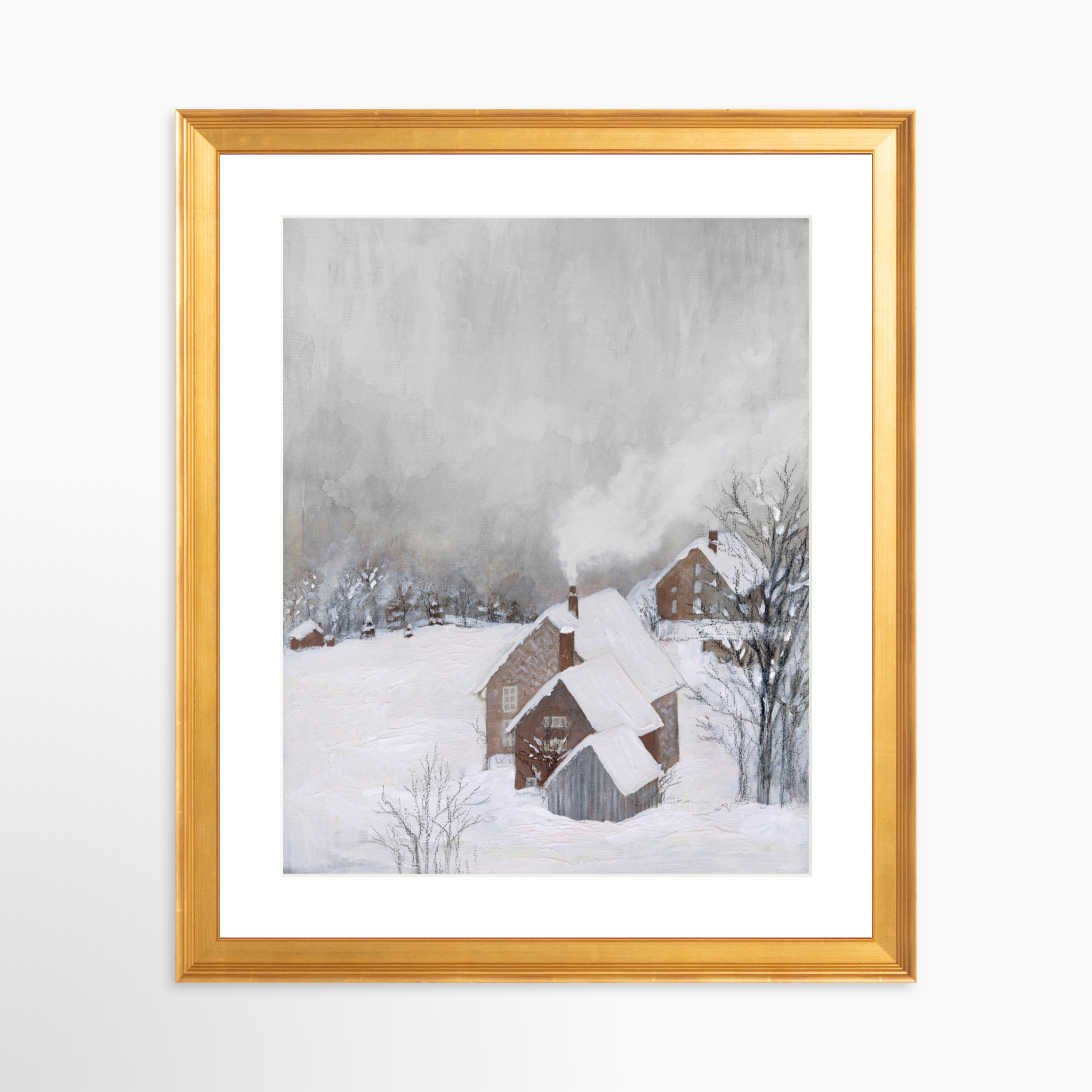 24x30 / Certificate Gold Frame + White Mat