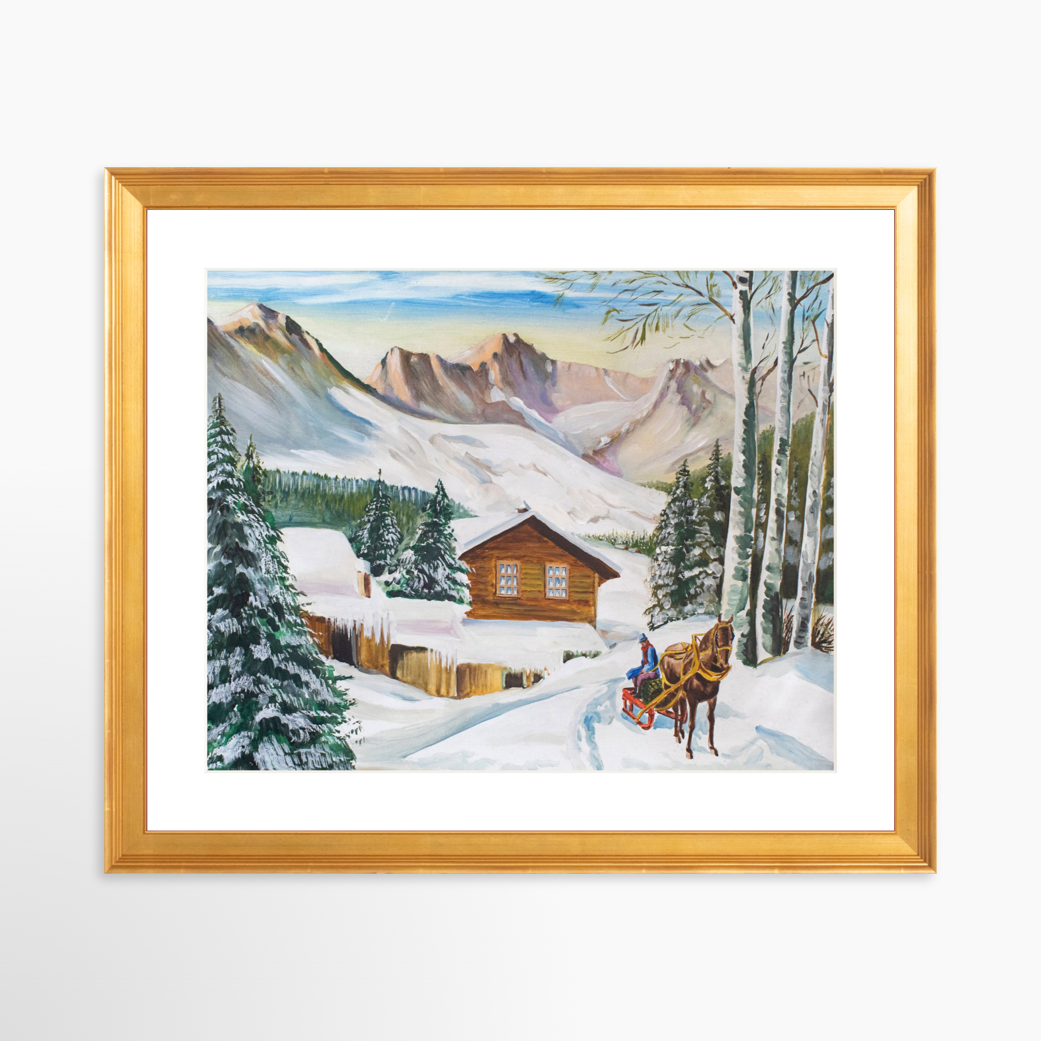 30x24 / Certificate Gold Frame + White Mat