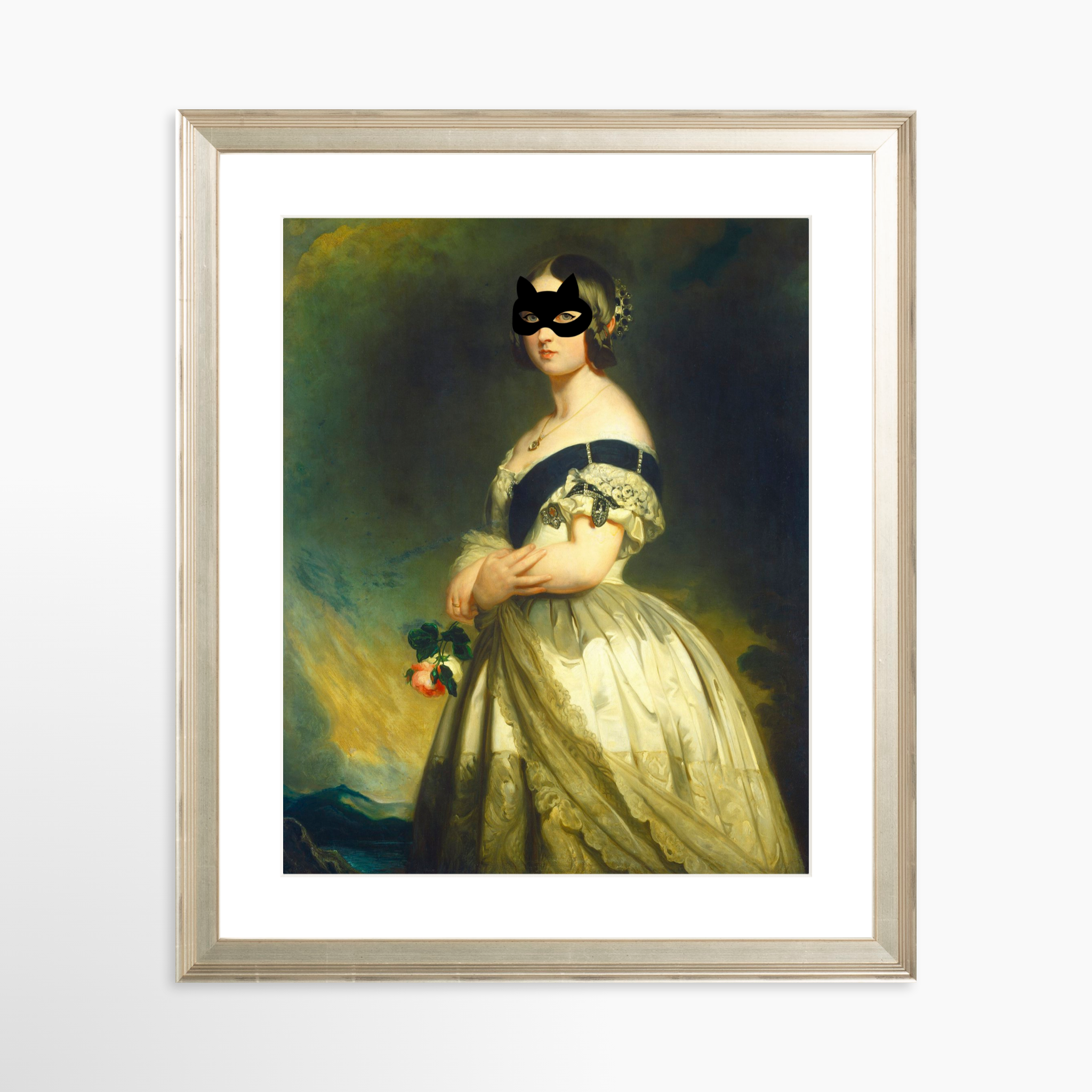 24x30 / Certificate Silver Frame + White Mat