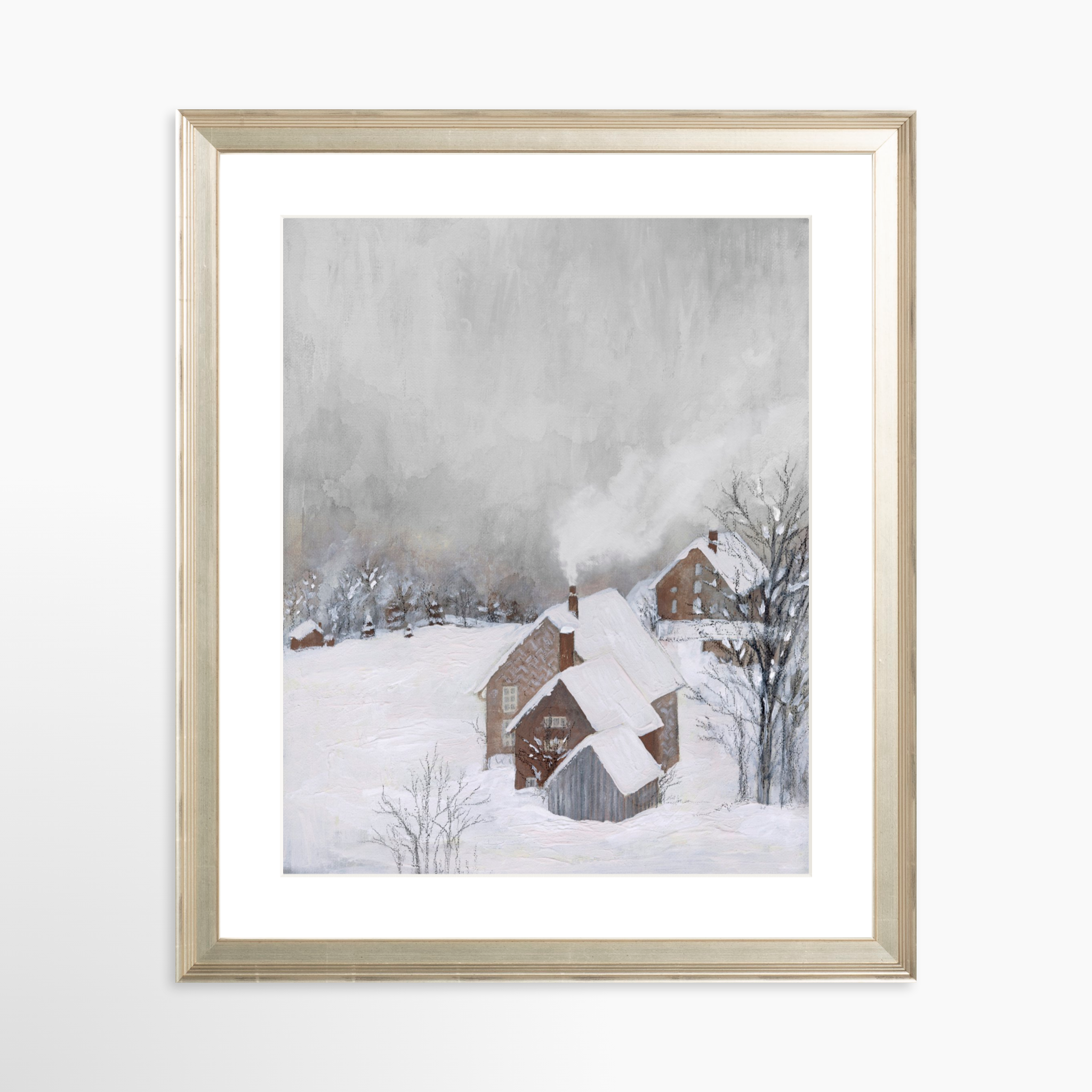 24x30 / Certificate Silver Frame + White Mat