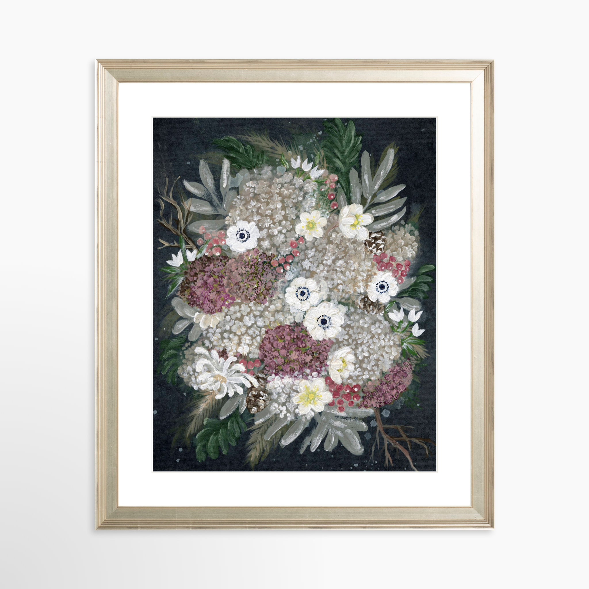 24x30 / Certificate Silver Frame + White Mat