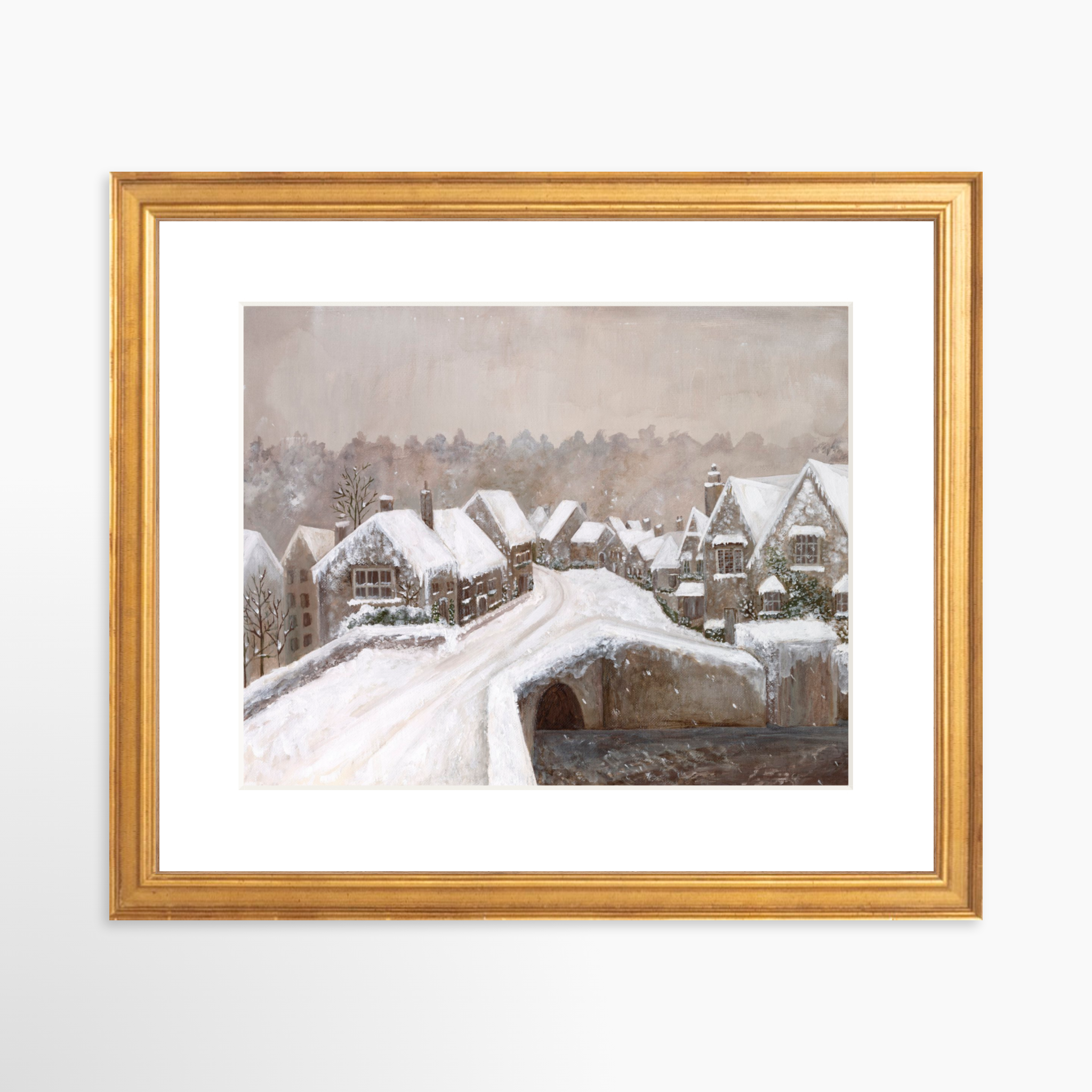 10x8 / Certificate Gold Frame + White Mat