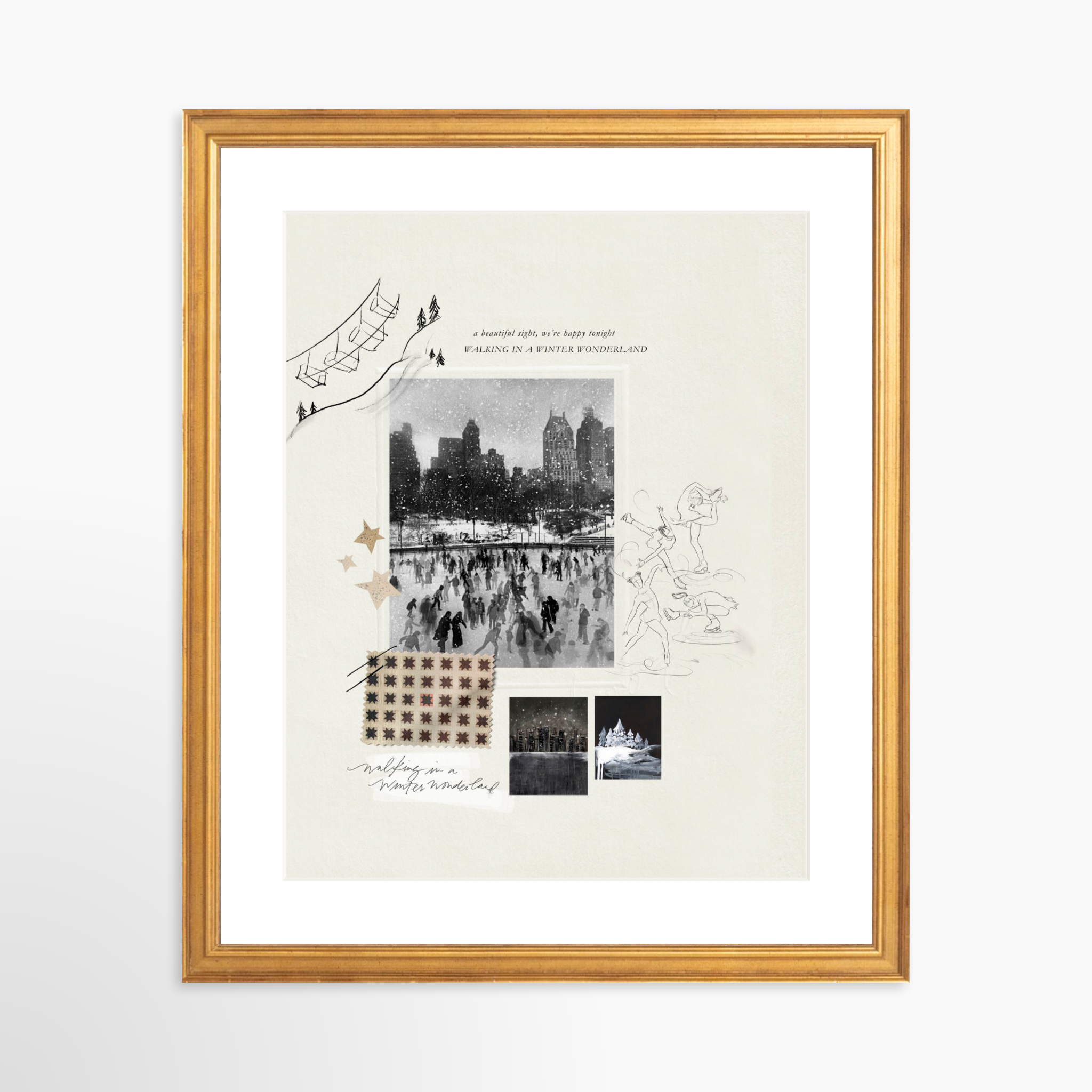 11x14 / Certificate Gold Frame + White Mat