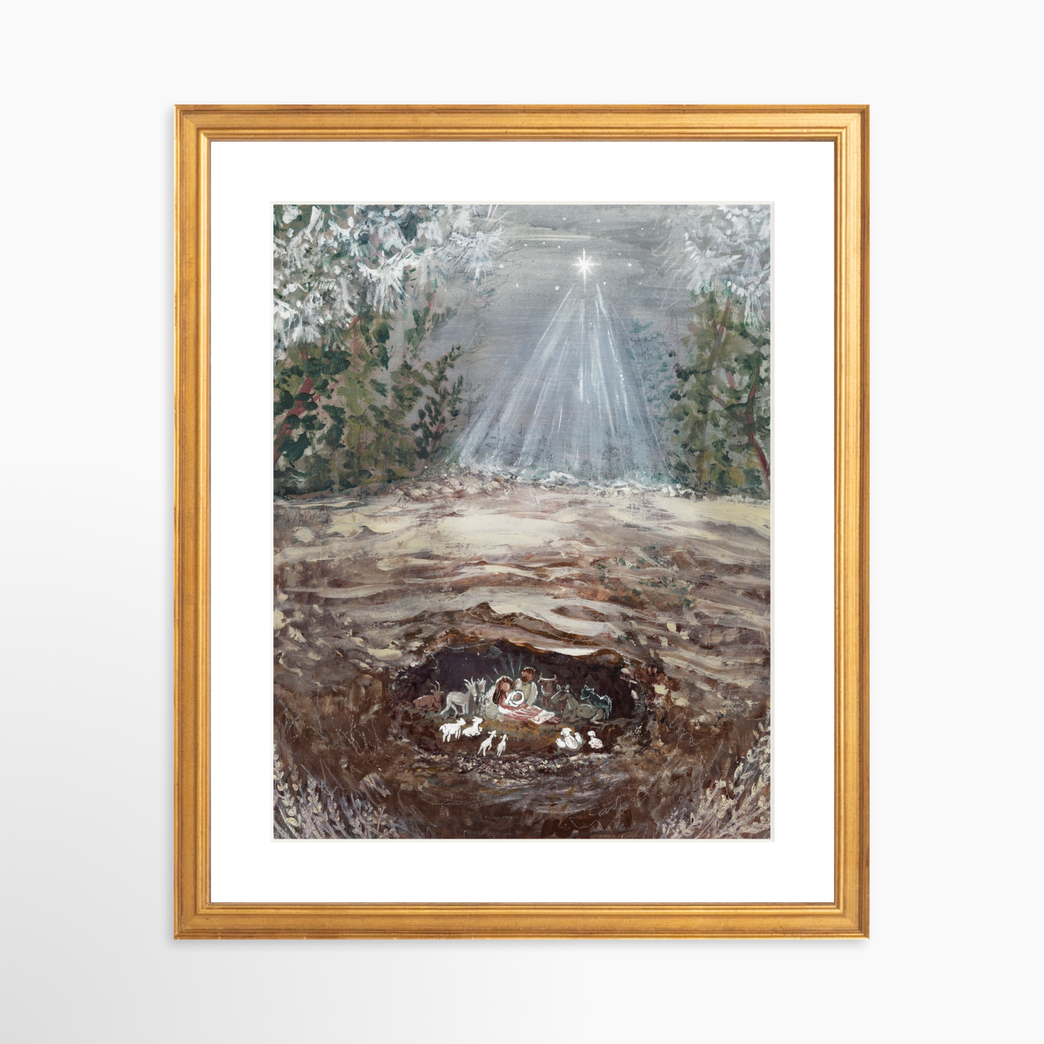 11x14 / Certificate Gold Frame + White Mat