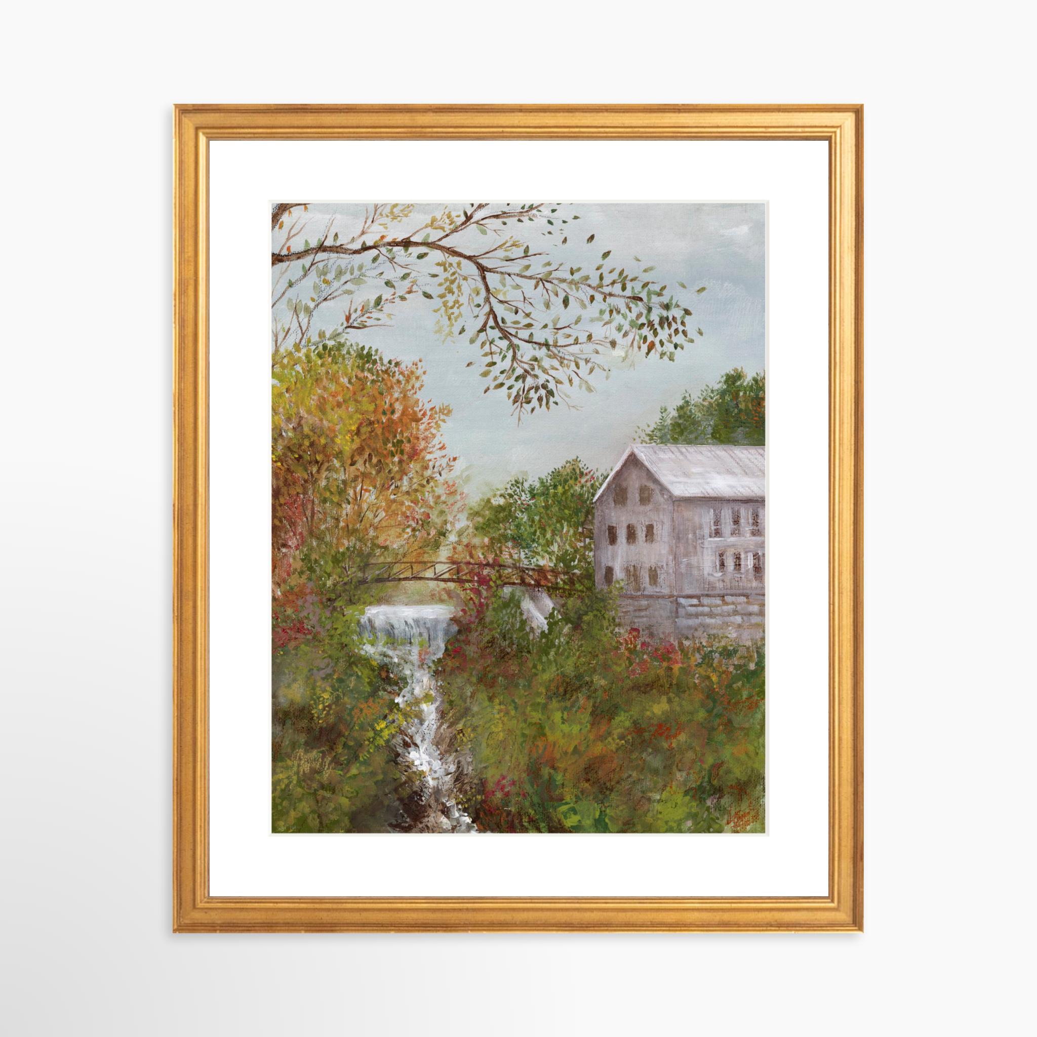 11x14 / Certificate Gold Frame + White Mat