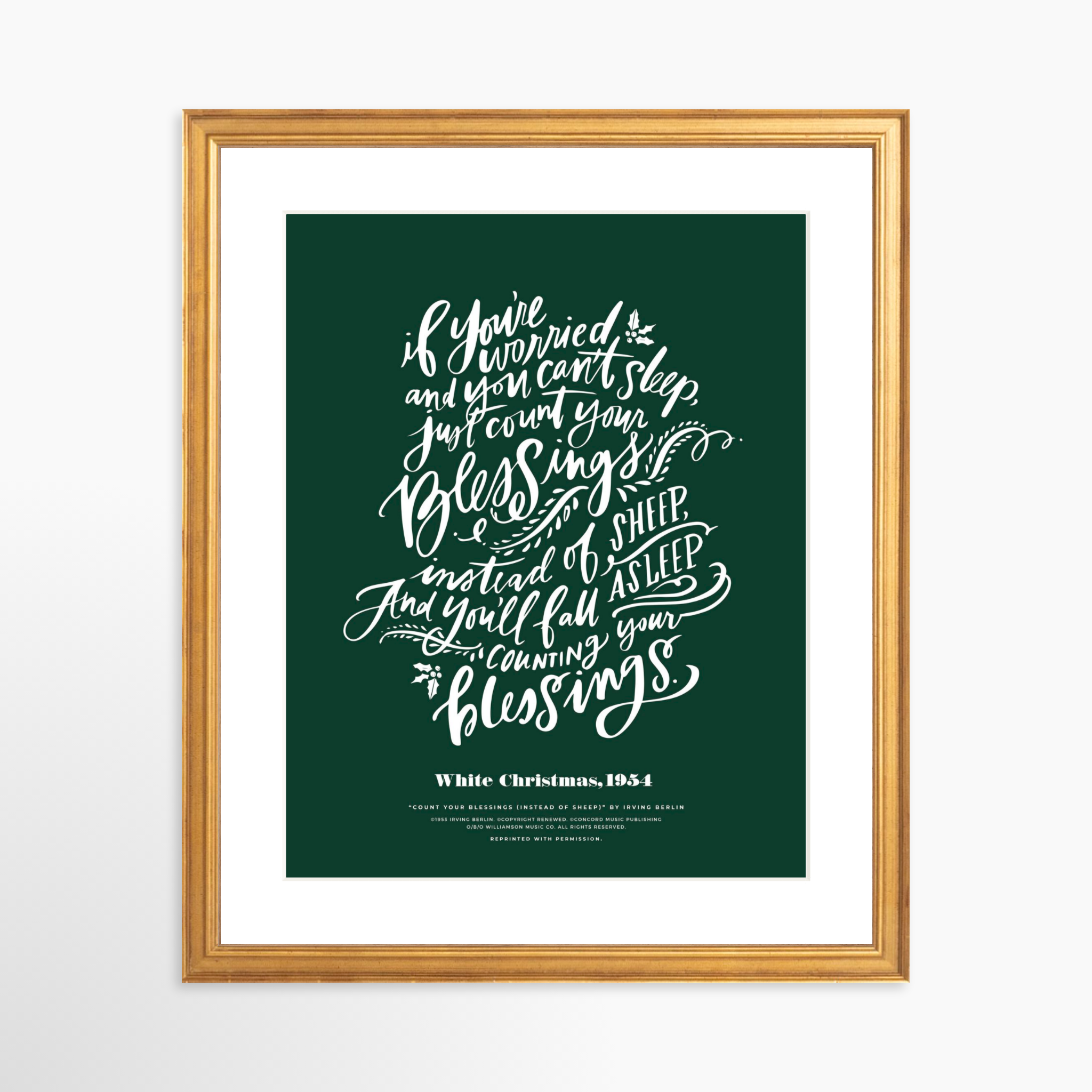 11x14 / Certificate Gold Frame + White Mat