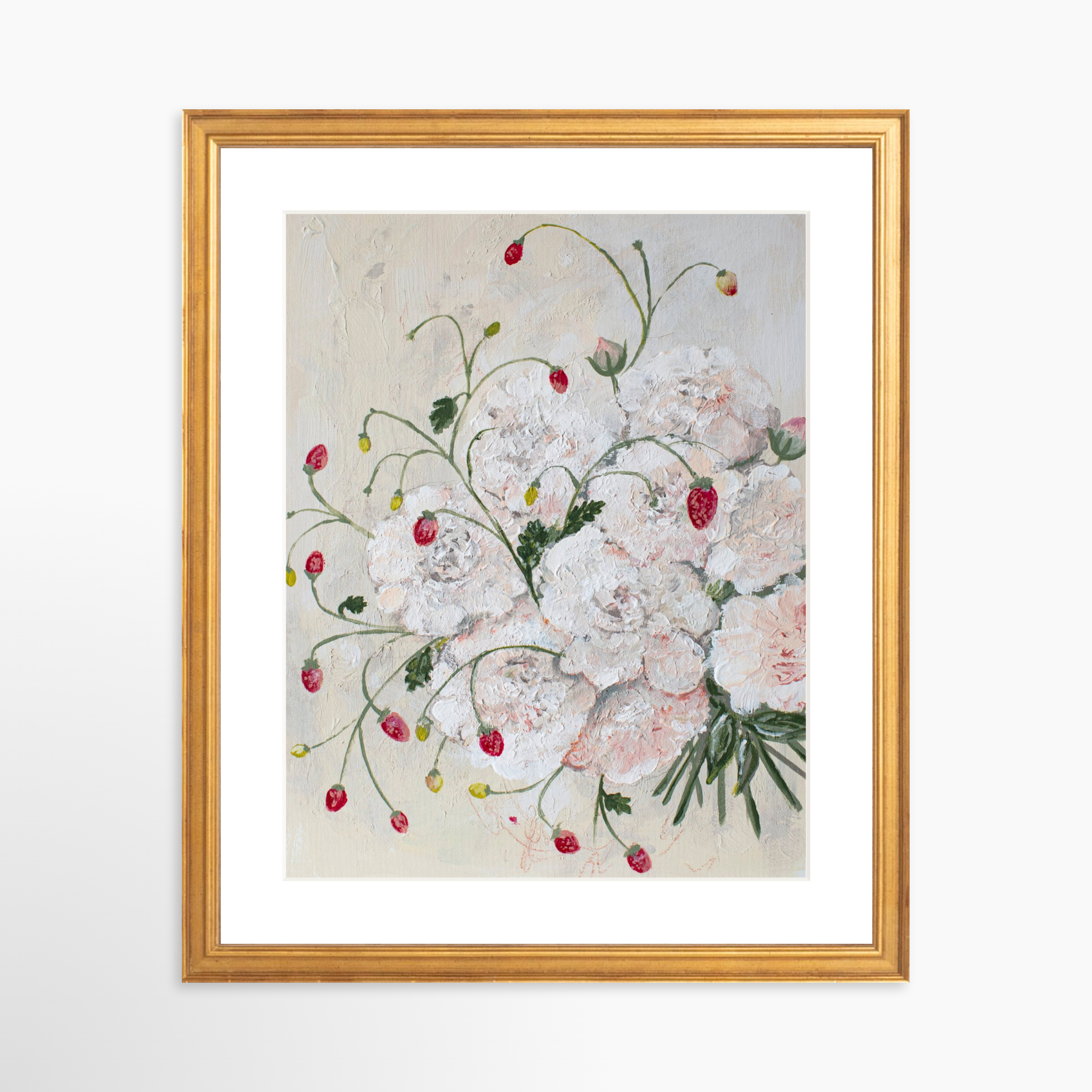 11x14 / Certificate Gold Frame + White Mat