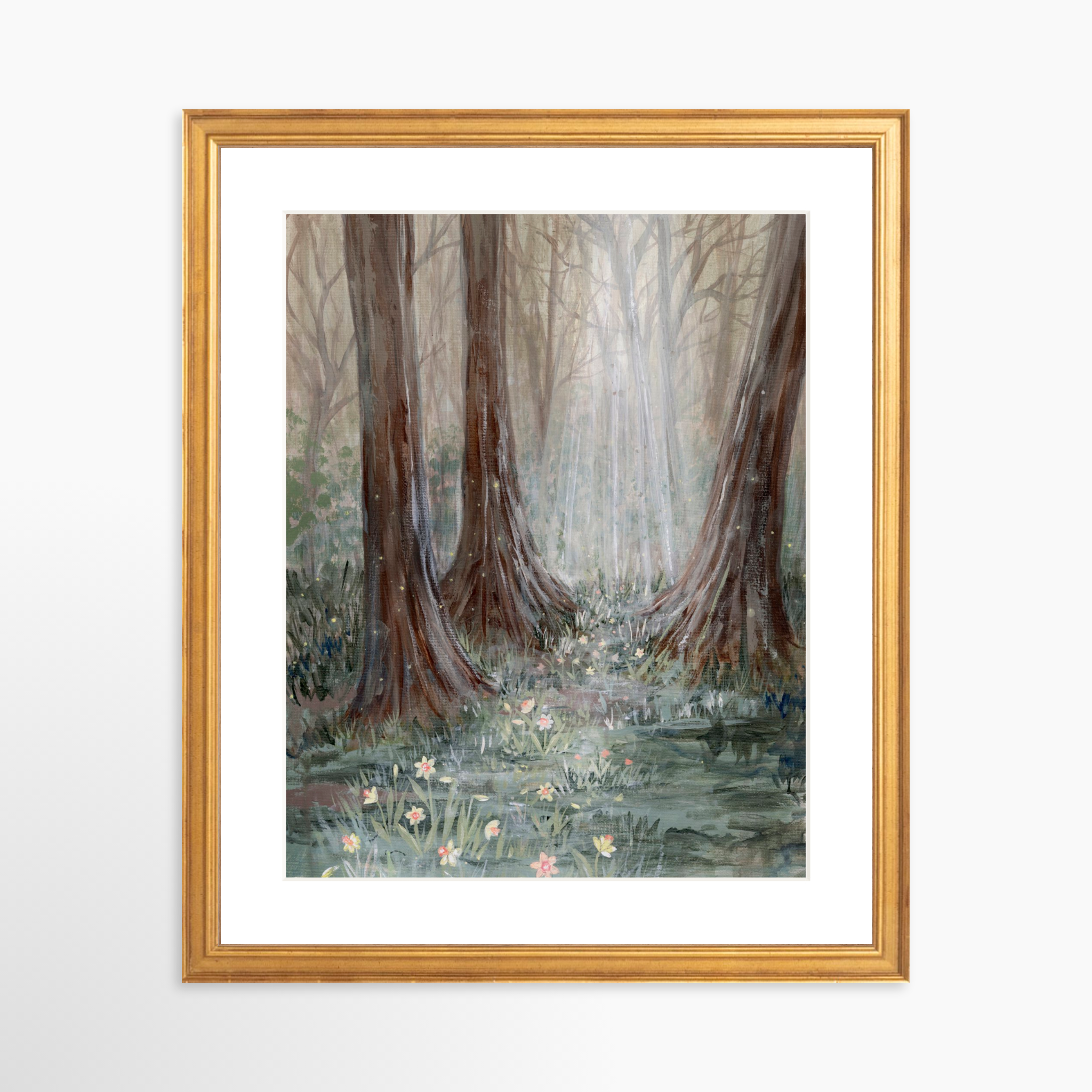 11x14 / Certificate Gold Frame + White Mat