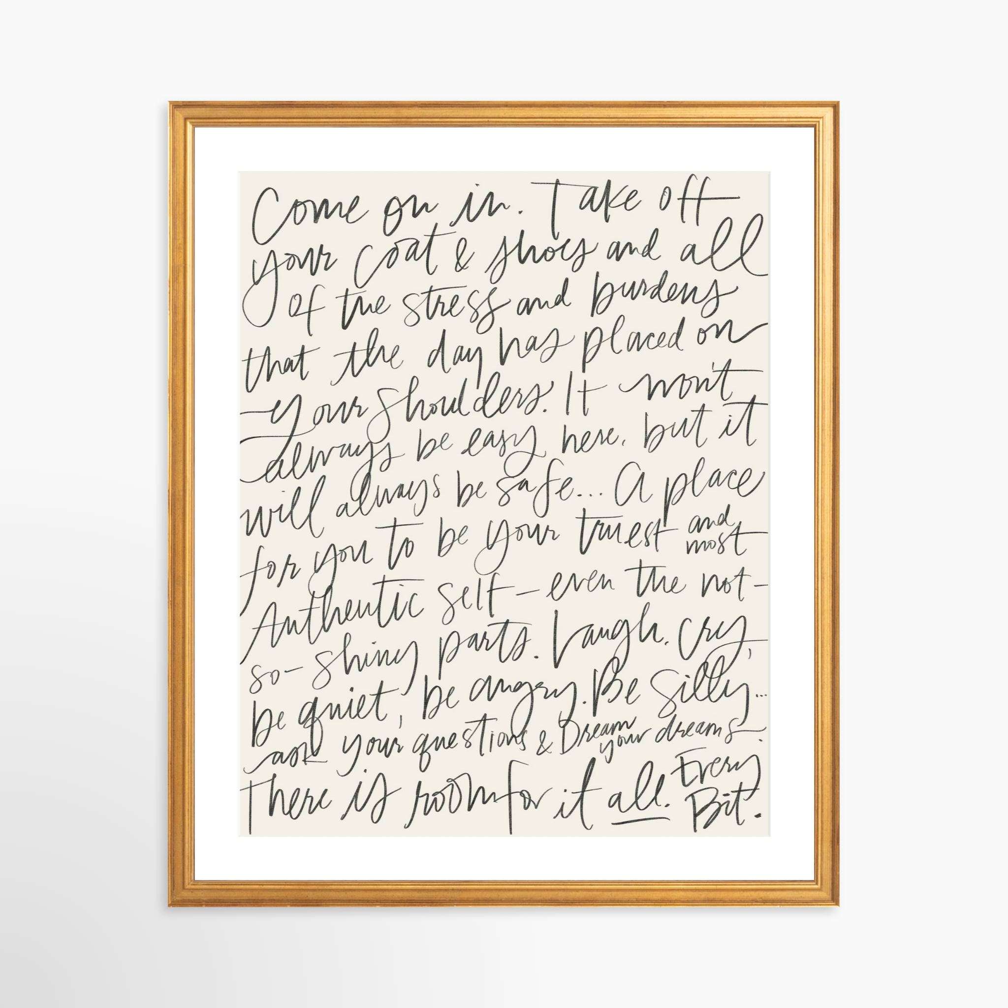 16x20 / Certificate Gold Frame + White Mat