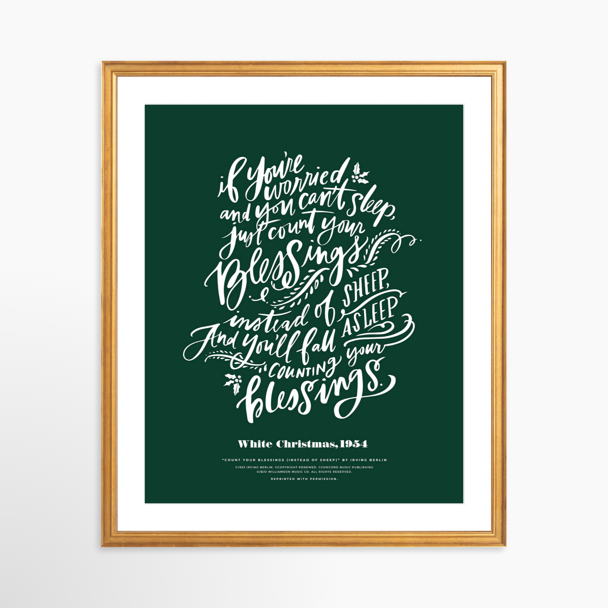 16x20 / Certificate Gold Frame + White Mat