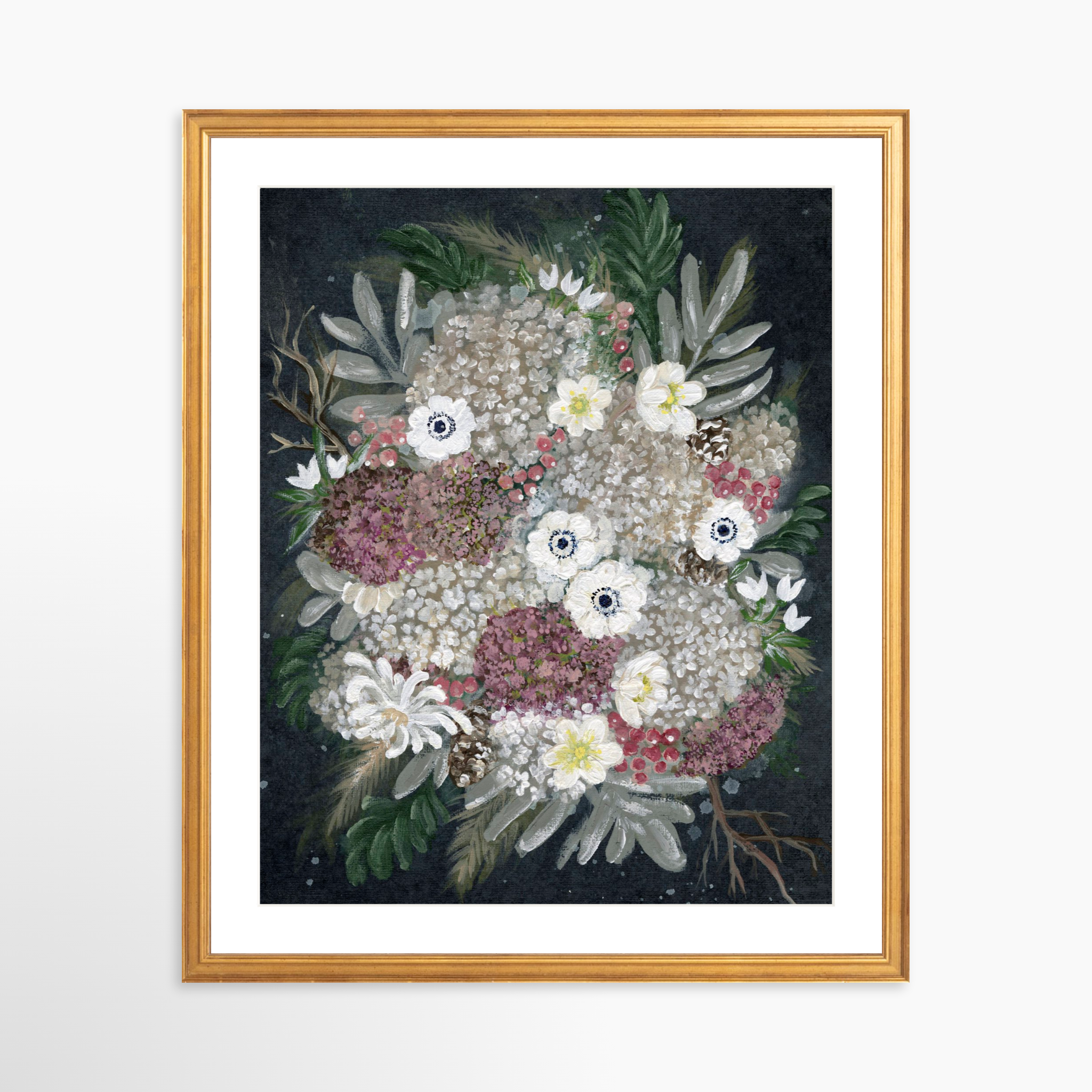 16x20 / Certificate Gold Frame + White Mat