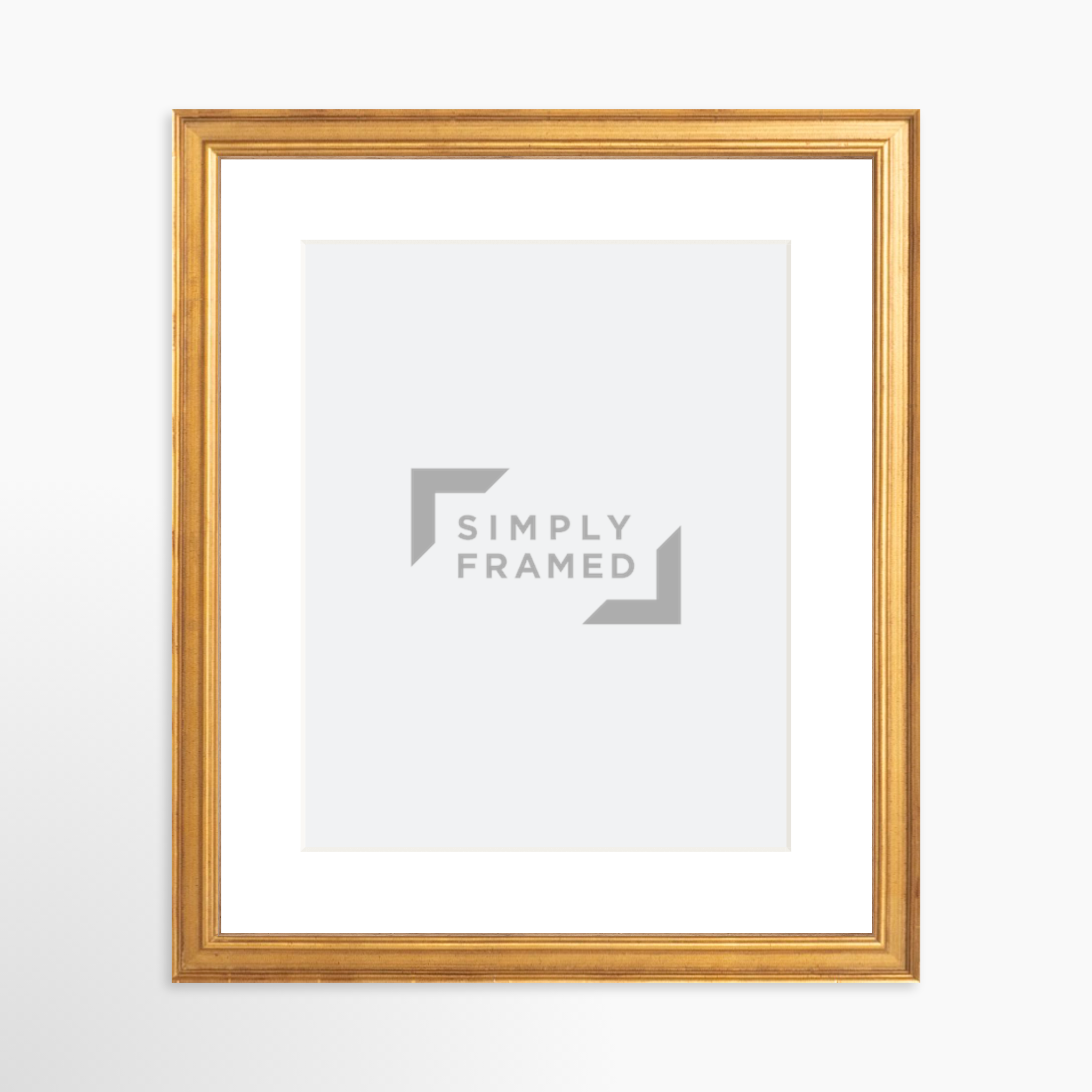 8x10 / Certificate Gold Frame + White Mat