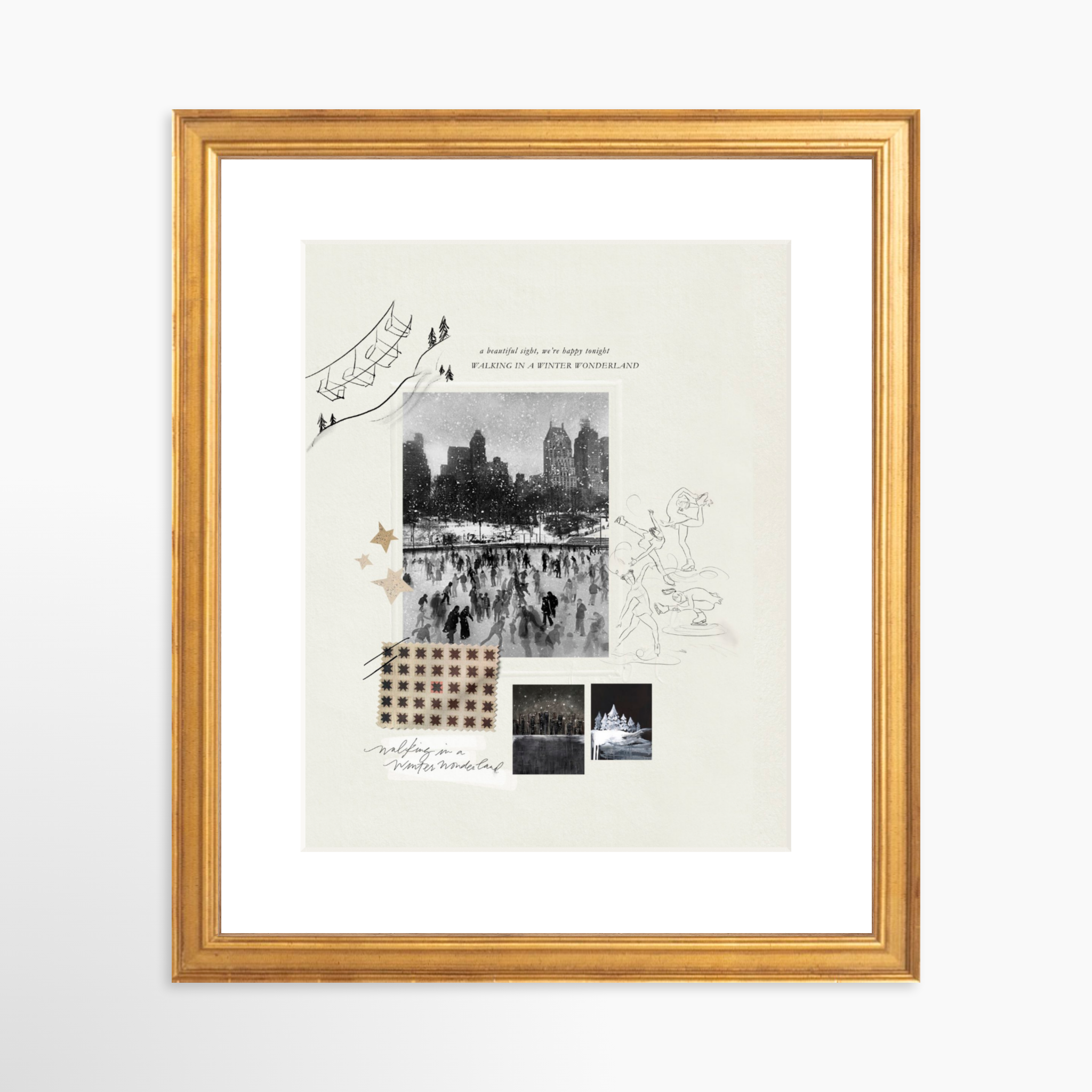 8x10 / Certificate Gold Frame + White Mat