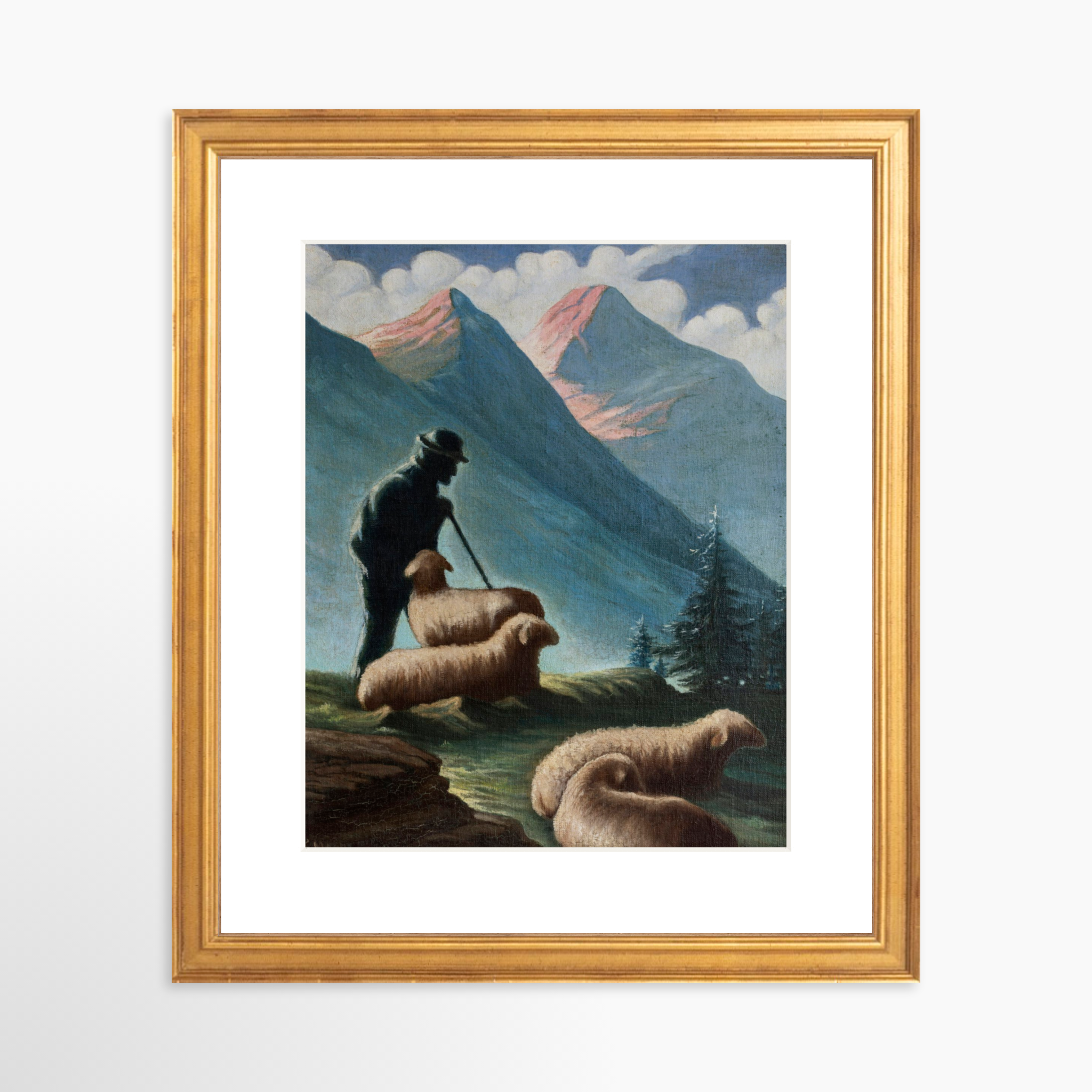 8x10 / Certificate Gold Frame + White Mat