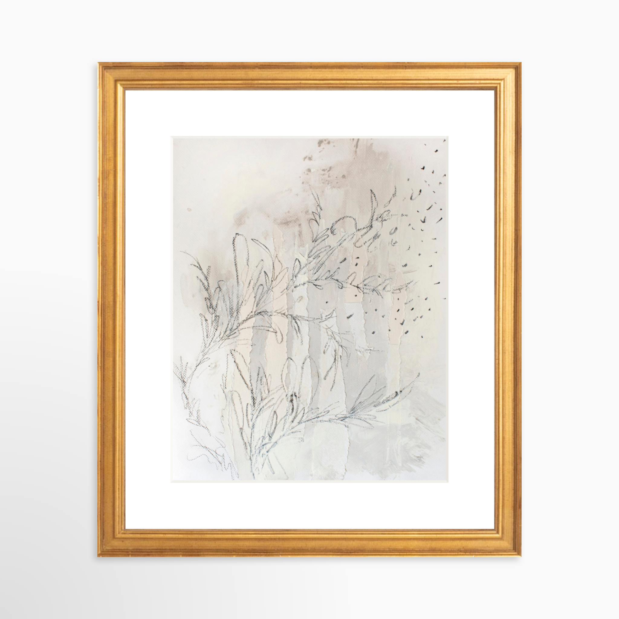 8x10 / Certificate Gold Frame + White Mat