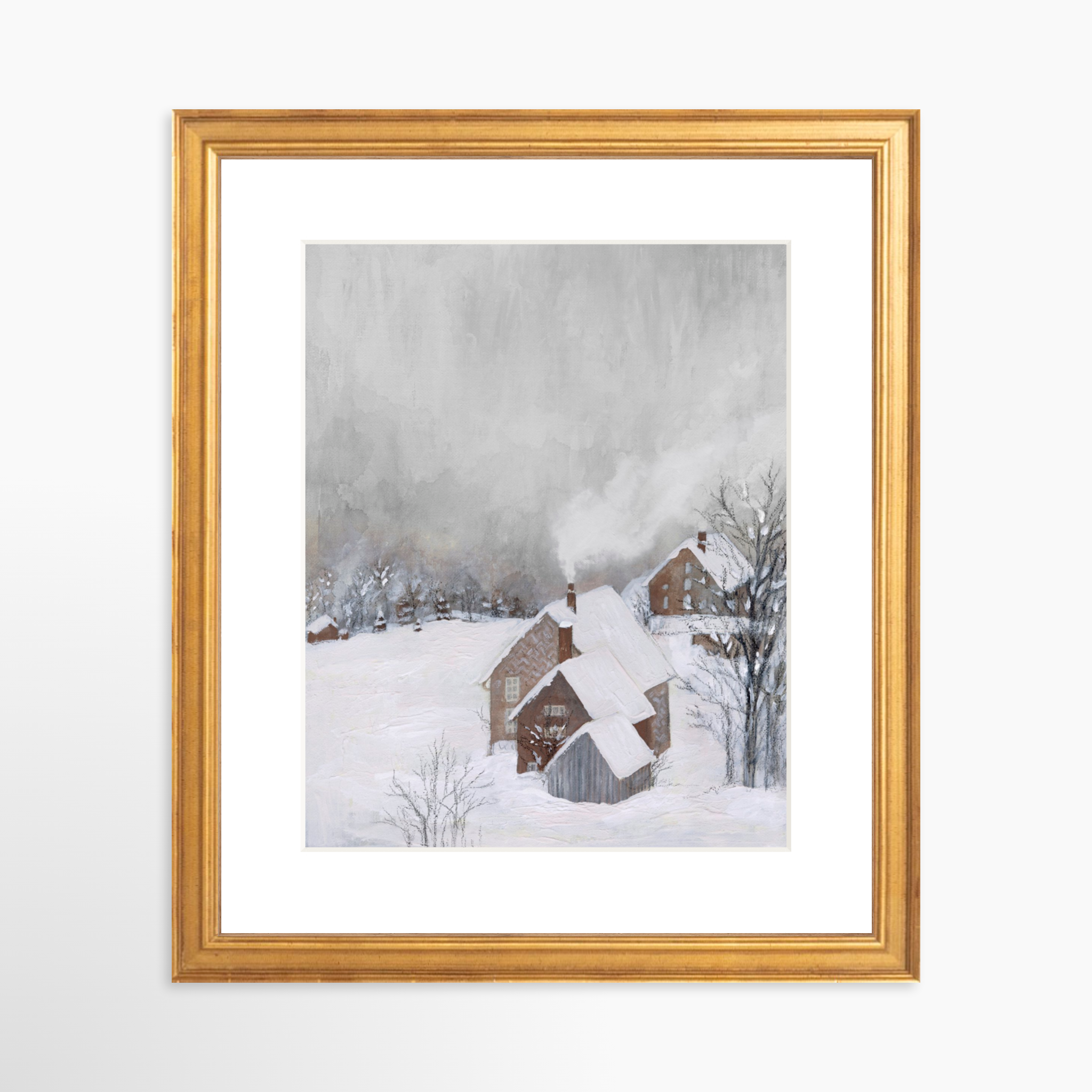 8x10 / Certificate Gold Frame + White Mat