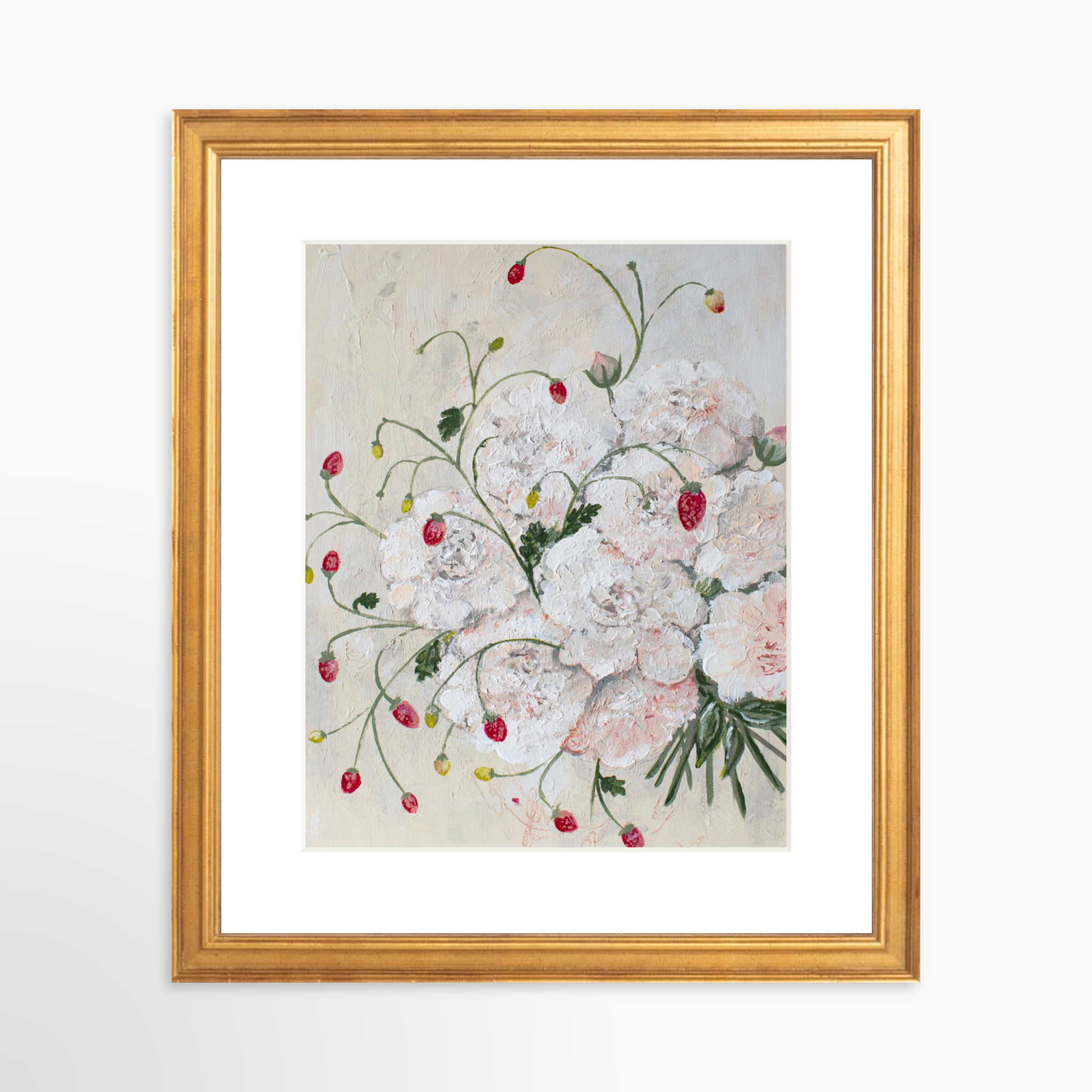 8x10 / Certificate Gold Frame + White Mat