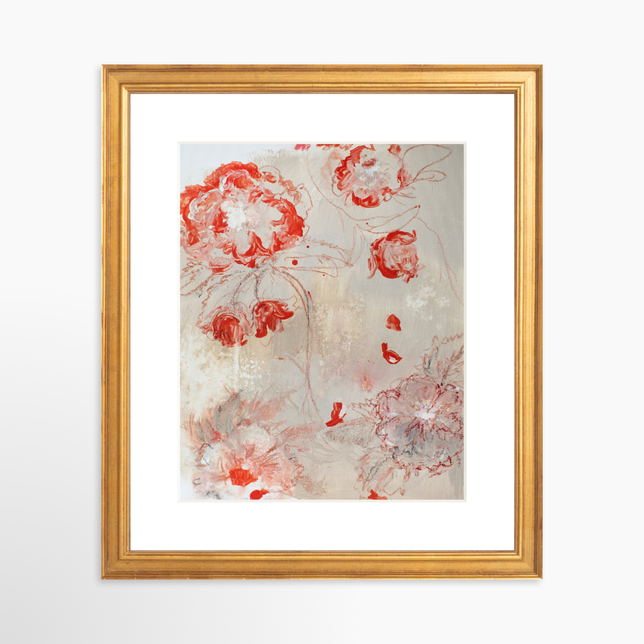 8x10 / Certificate Gold Frame + White Mat