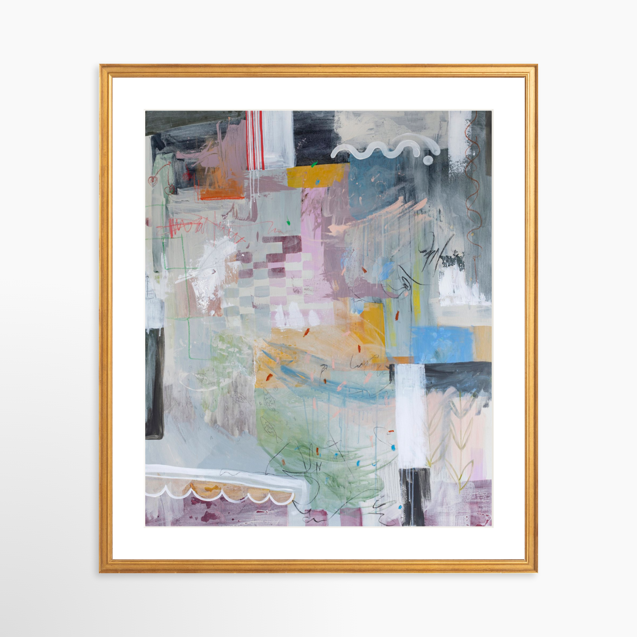 20x25 / Certificate Gold Frame + White Mat