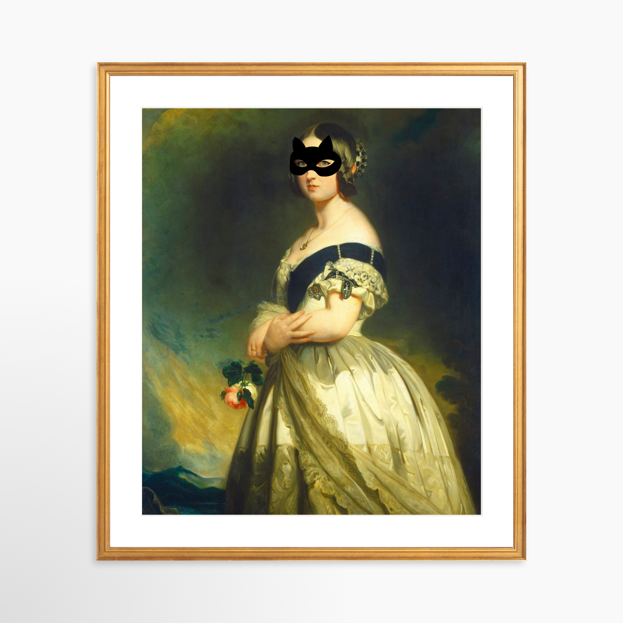 20x25 / Certificate Gold Frame + White Mat