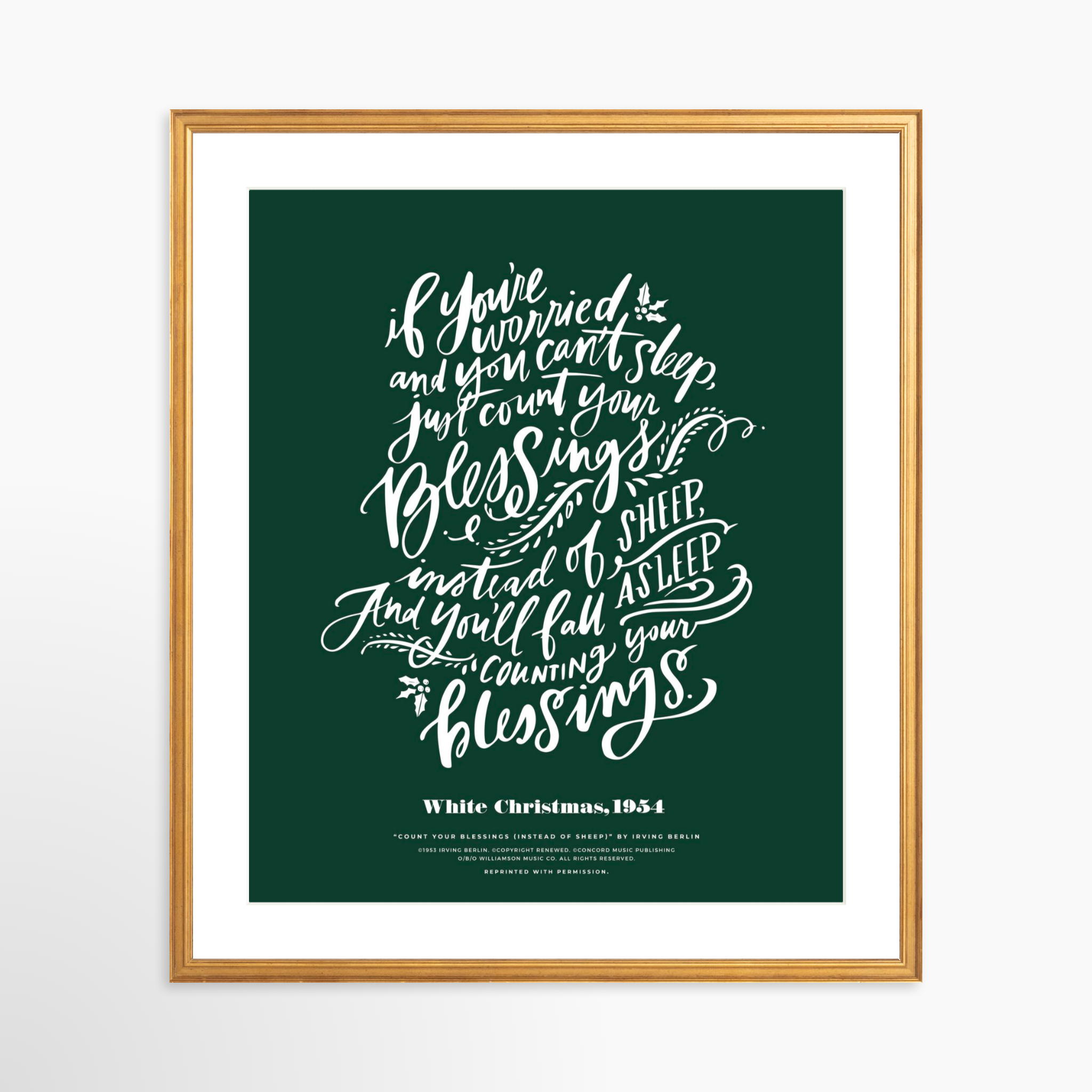 20x25 / Certificate Gold Frame + White Mat