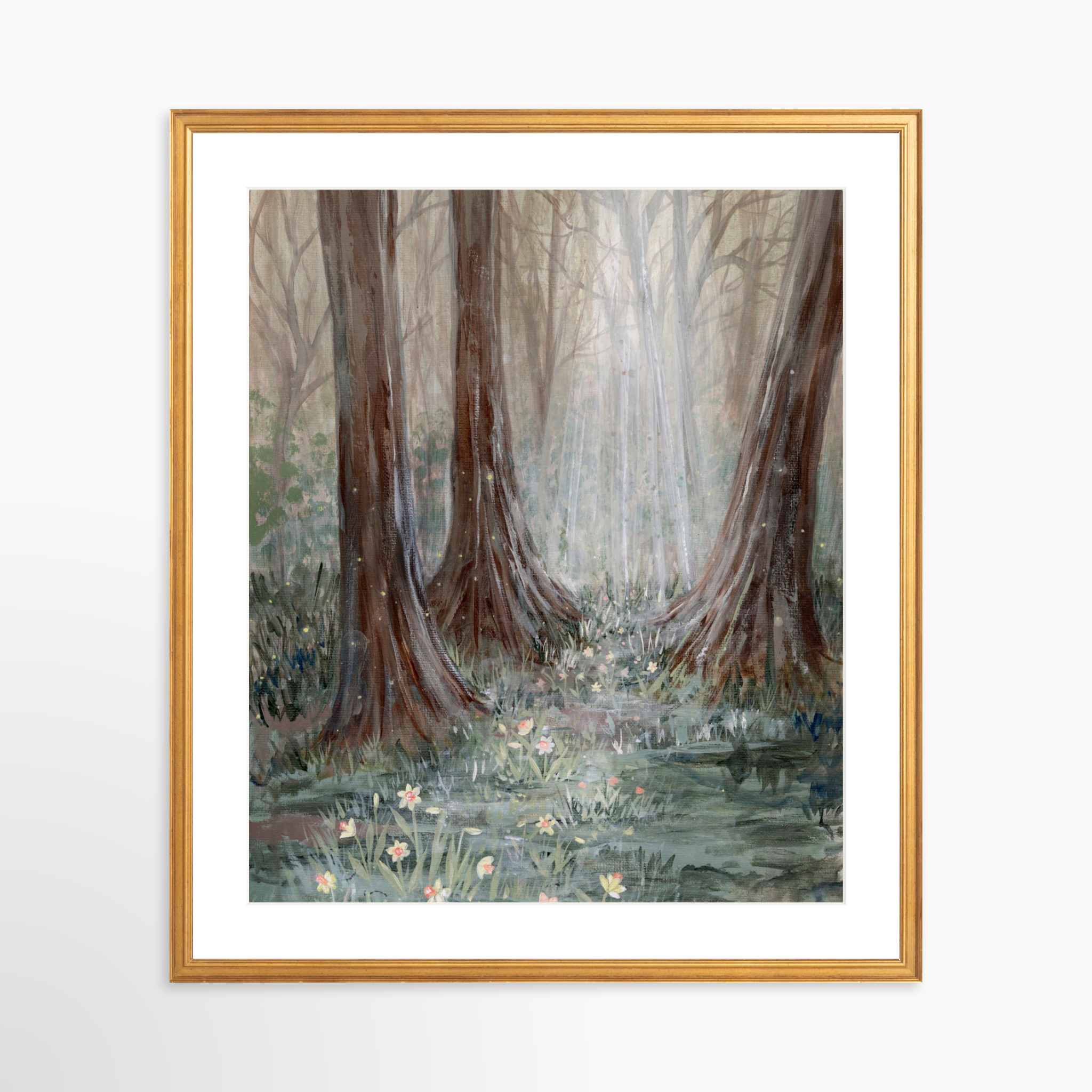 20x25 / Certificate Gold Frame + White Mat