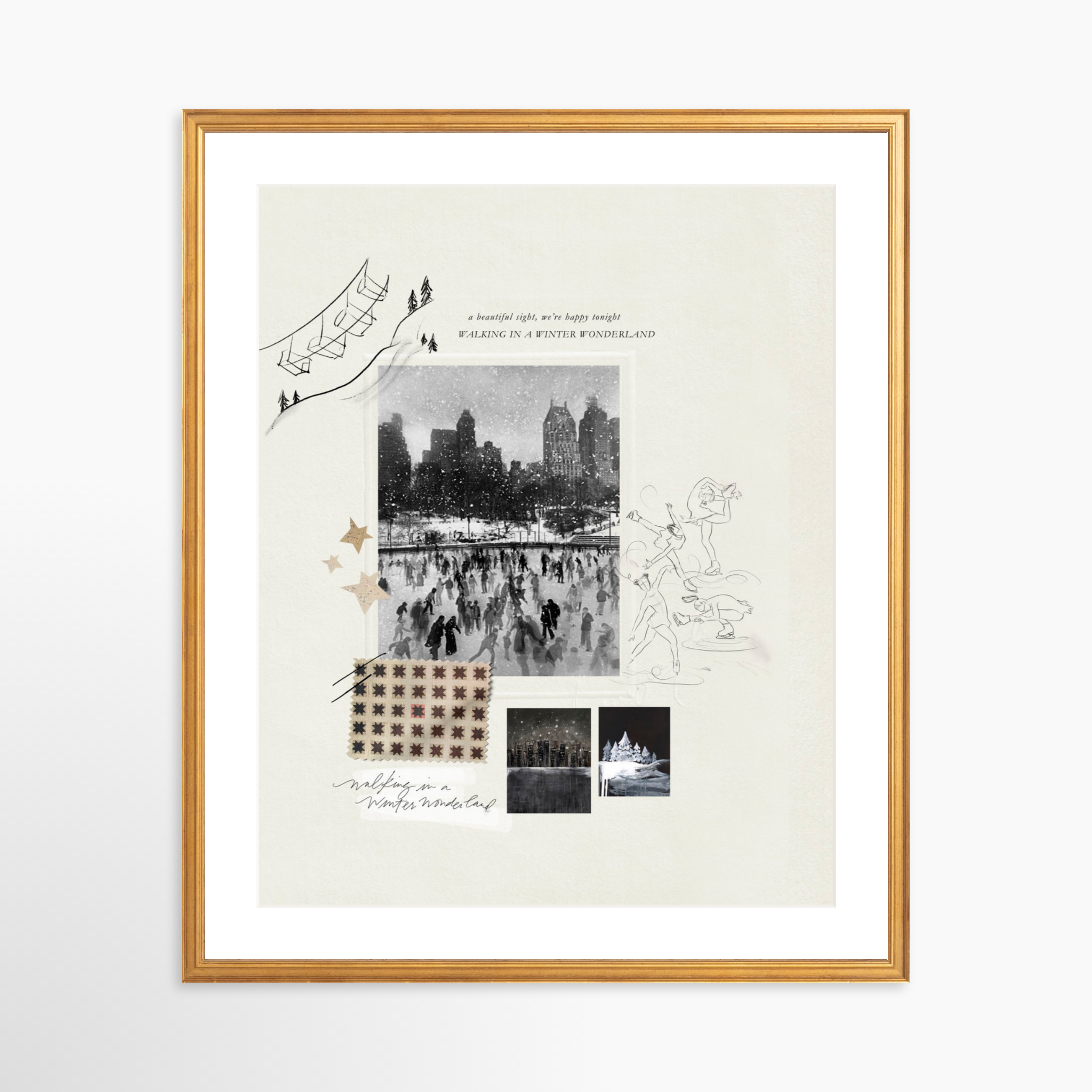 20x25 / Certificate Gold Frame + White Mat